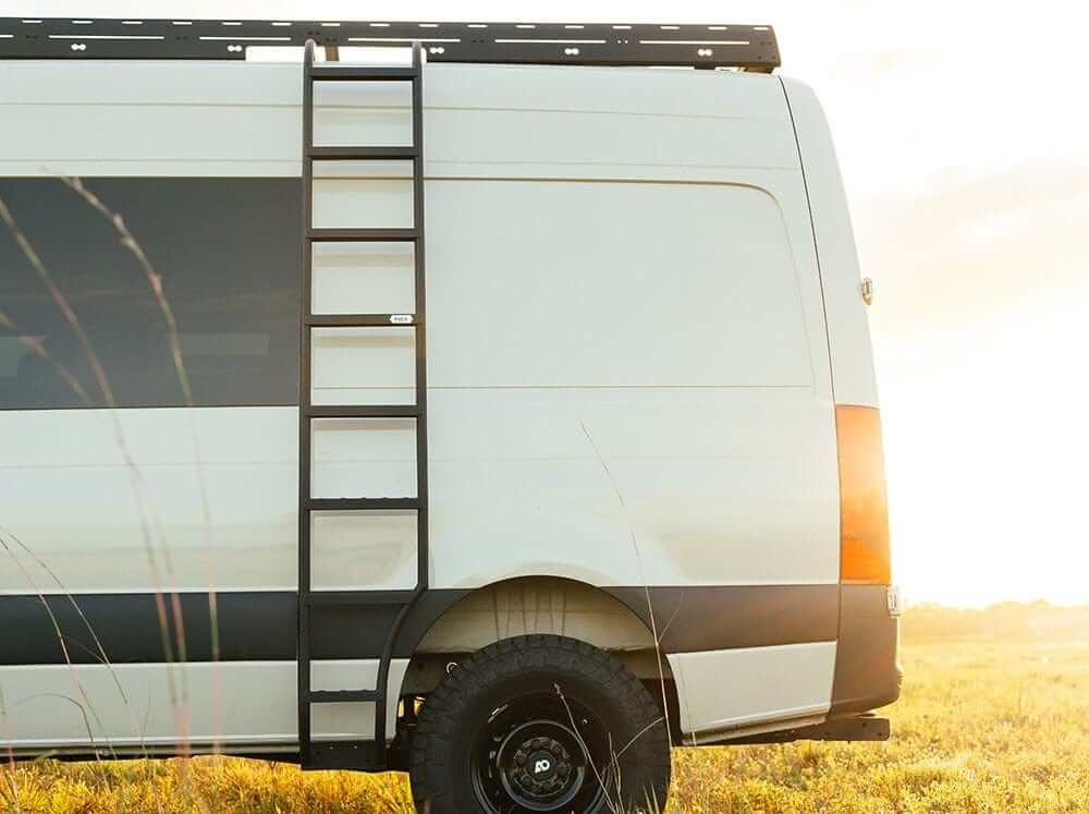 Flatline Van Co. Mercedes Sprinter Sprinter Side Ladder , Wheel Wrap - Exterior Access