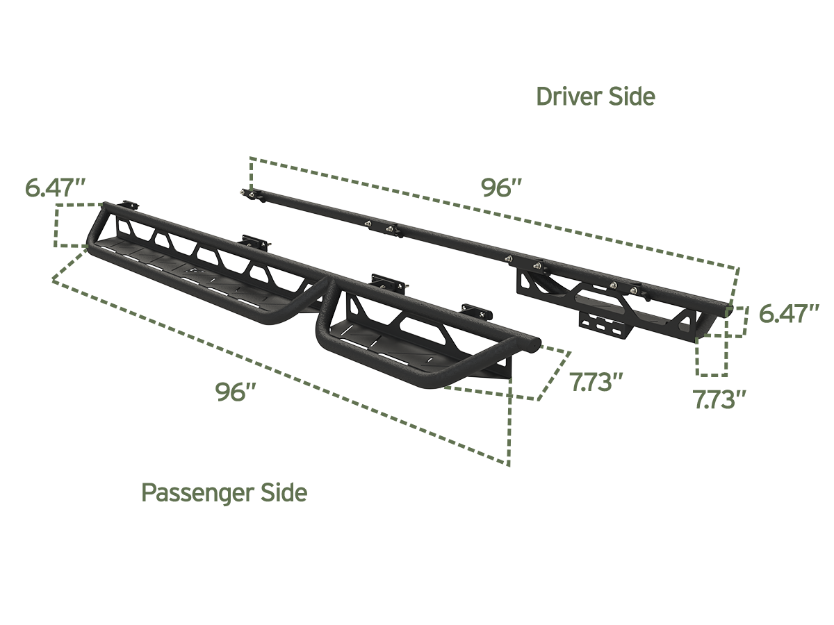 VANSPEED SIDE STEPS & HIGH-TRACTION RUNNING BOARDS