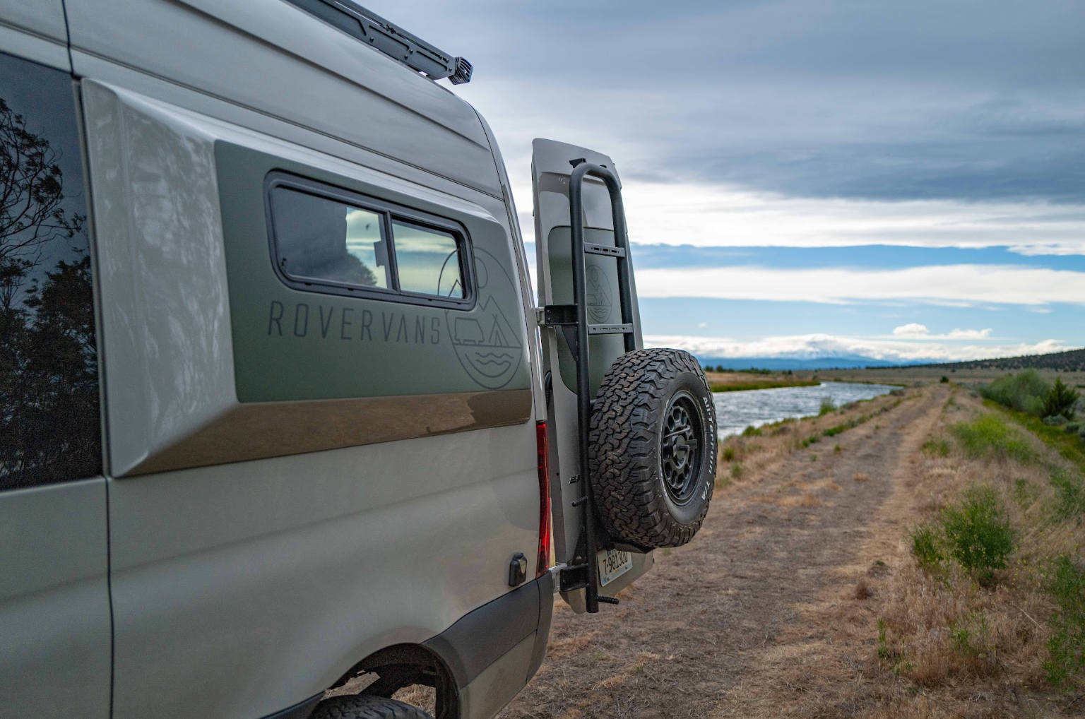 ROVER VANS SPRINTER REAR DOOR LADDER & TIRE CARRIER (2019+) - 2025 EDITION