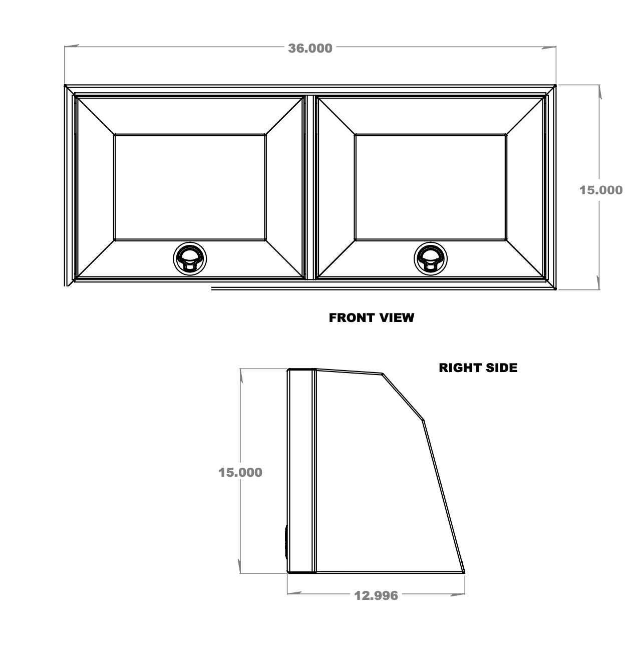 36" Upper Cabinet - Angled