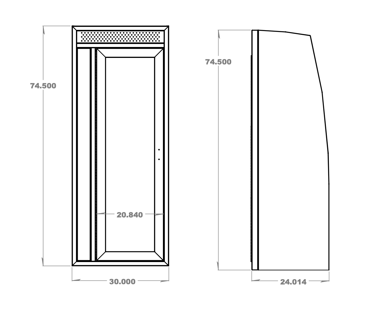 UNAKA GEAR CO. ALUMINUM CAMPER VAN SHOWER STALL (30" WIDTH)