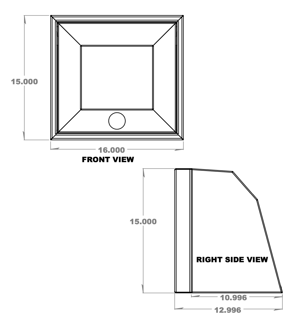 16" Upper Cabinet - Angled