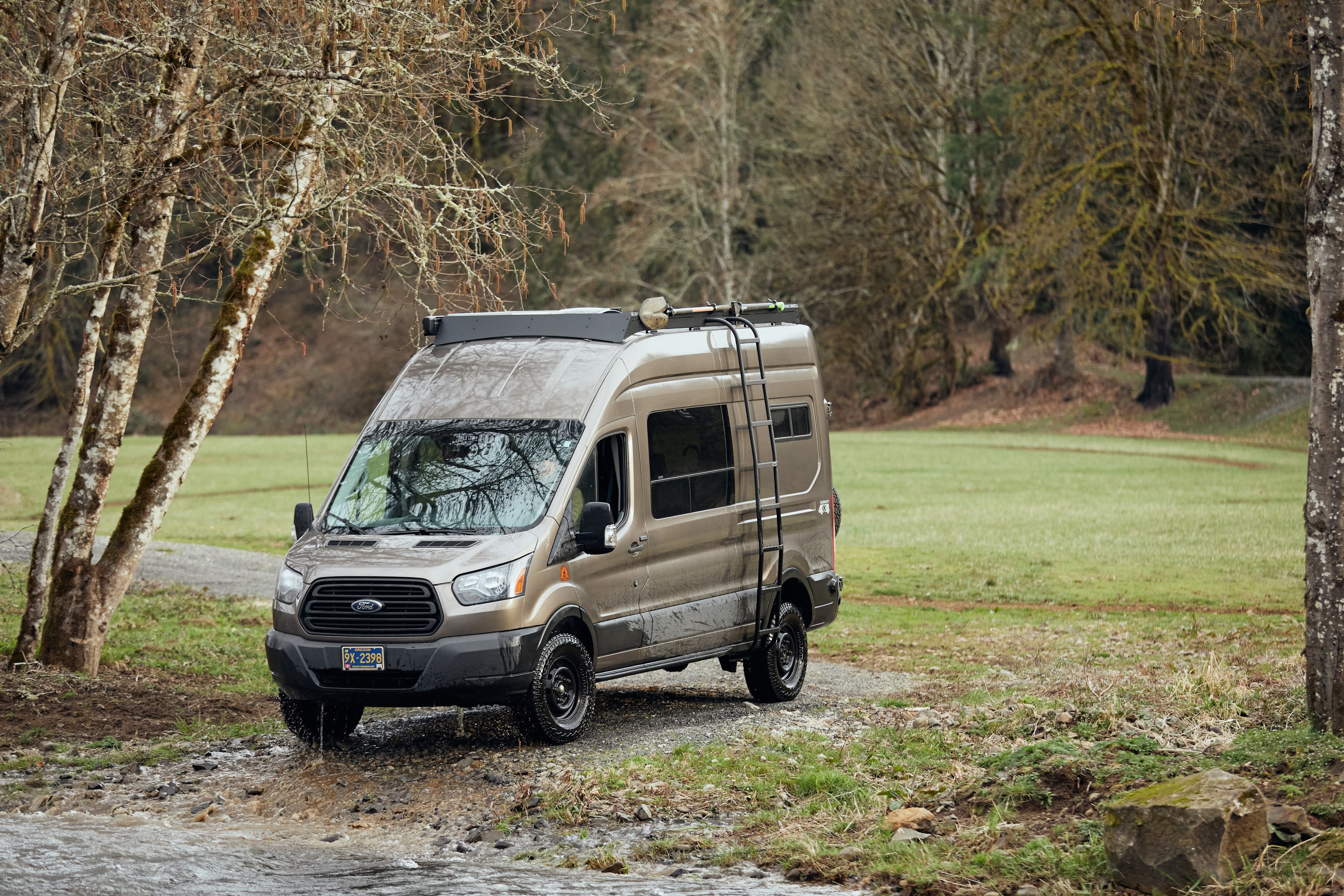 Flatline Van Co. Ford Transit Transit Van Low Pro Roof Rack , 148" High Roof - Roof Rack Upgrade