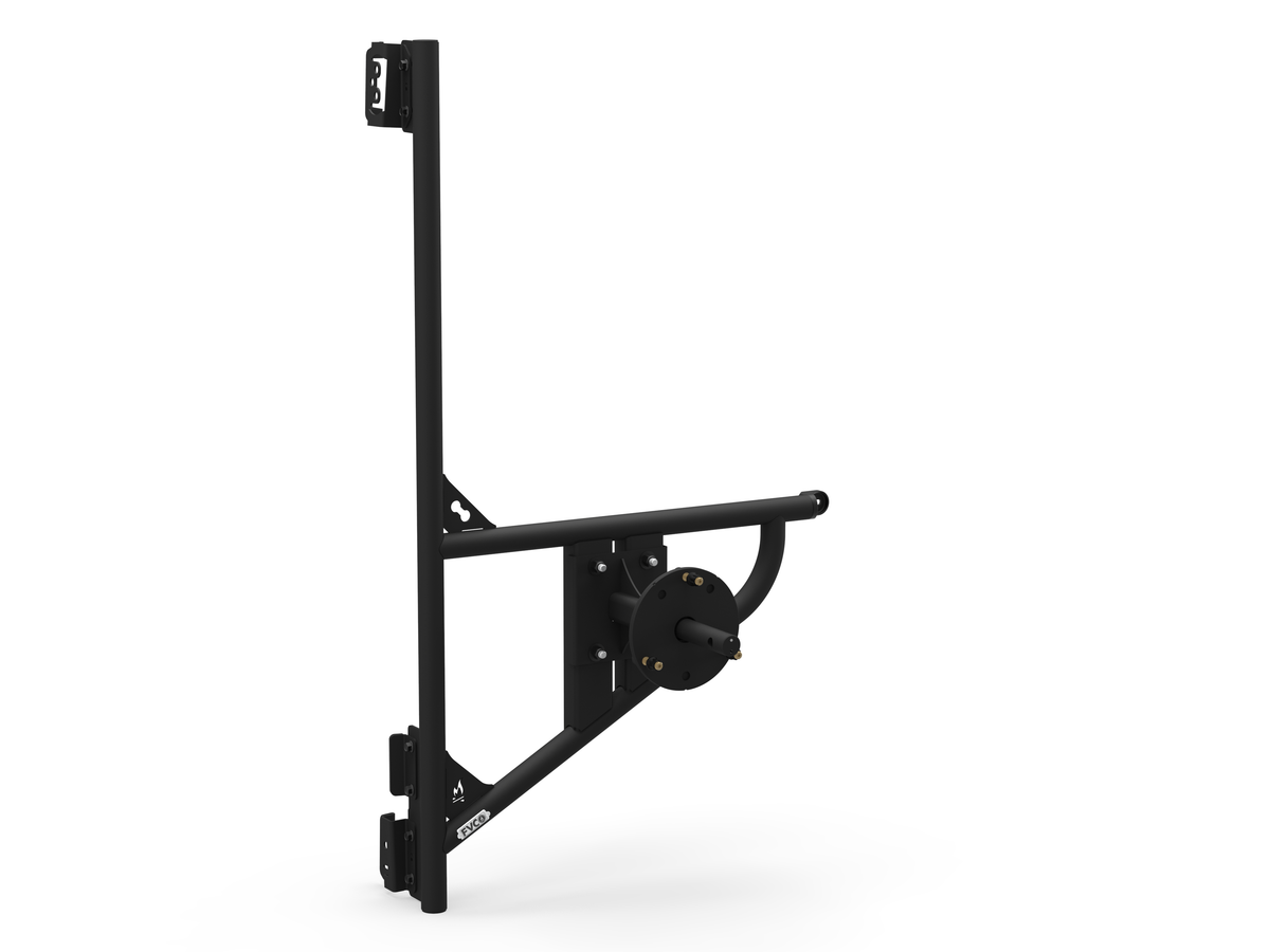 Flatline Van Co. Ford Transit Transit Rear Tire Carrier - Long Weel Bracket - Rear Door Utility