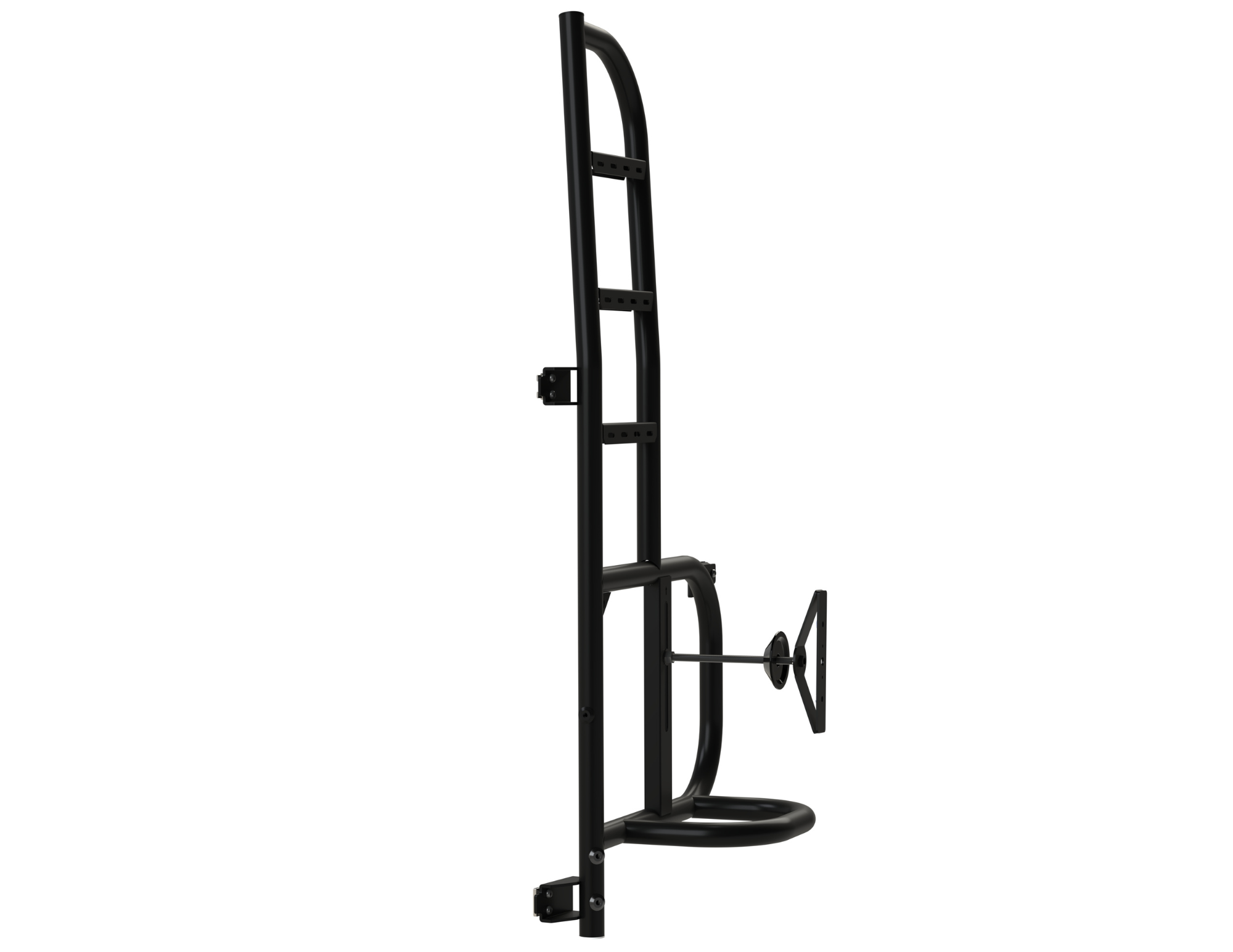 Mercedes Sprinter Rear Door Ladder & Tire Carrier (2019+) - White Top Adventures® Aluminum Combo