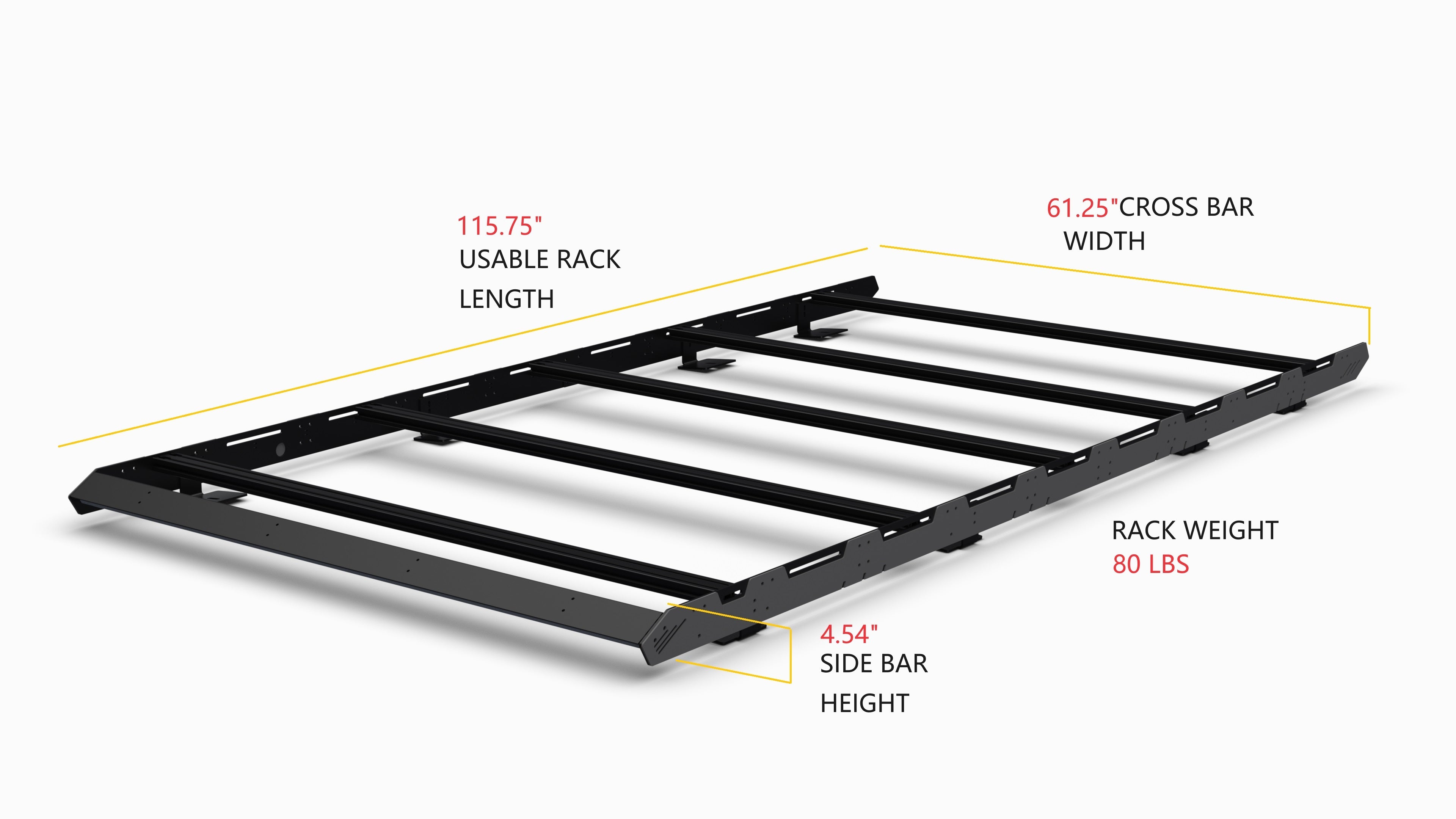 White Top Adventures Transit Mid Roof 148" Strata Roof Rack - Customizable Heavy-Duty Platform