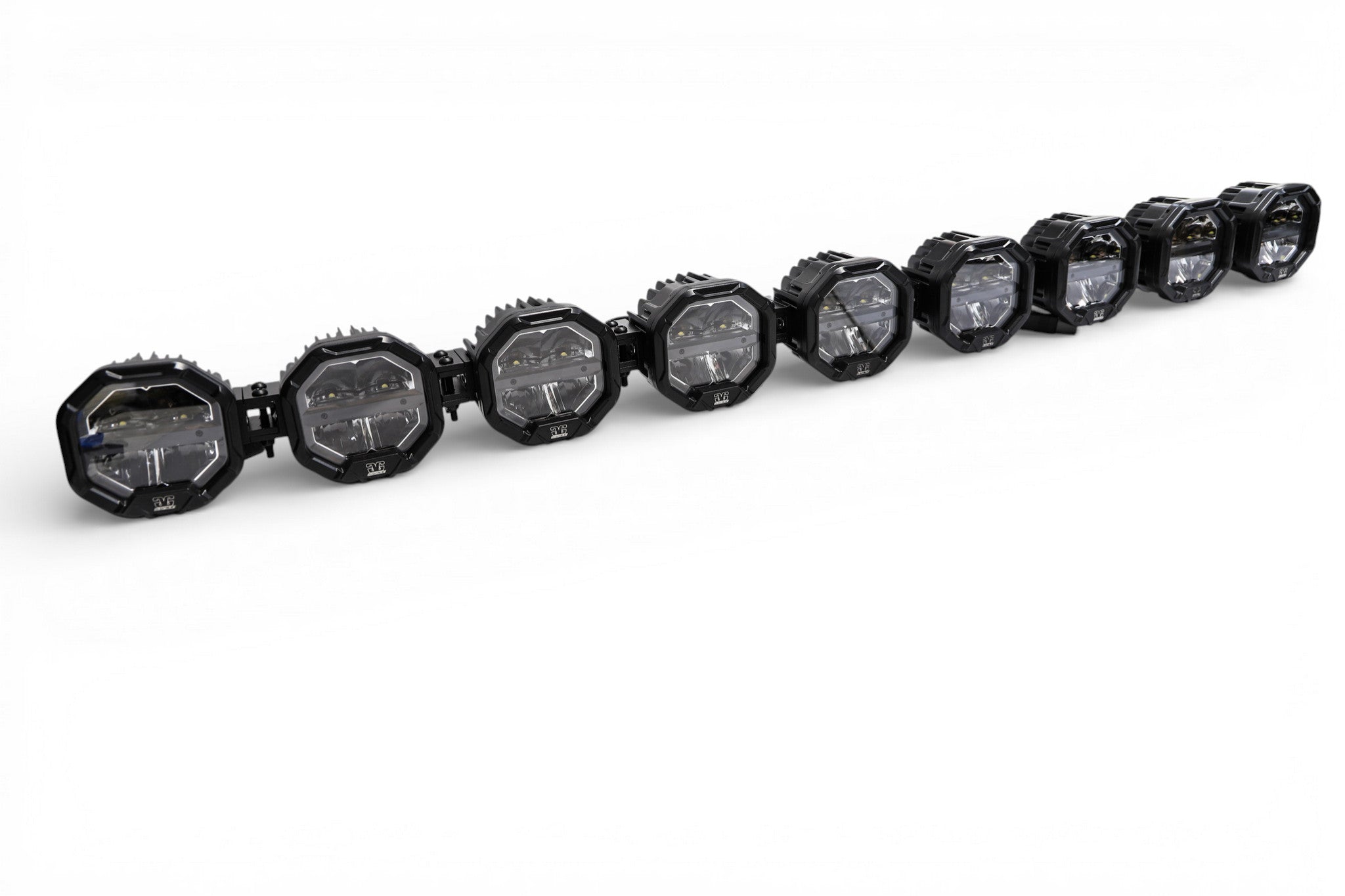GGLighting 9 Light U-Con Interlocking Off Road LED Pod With Amber or White DRL Running Light - 9-Pod Modular Light System