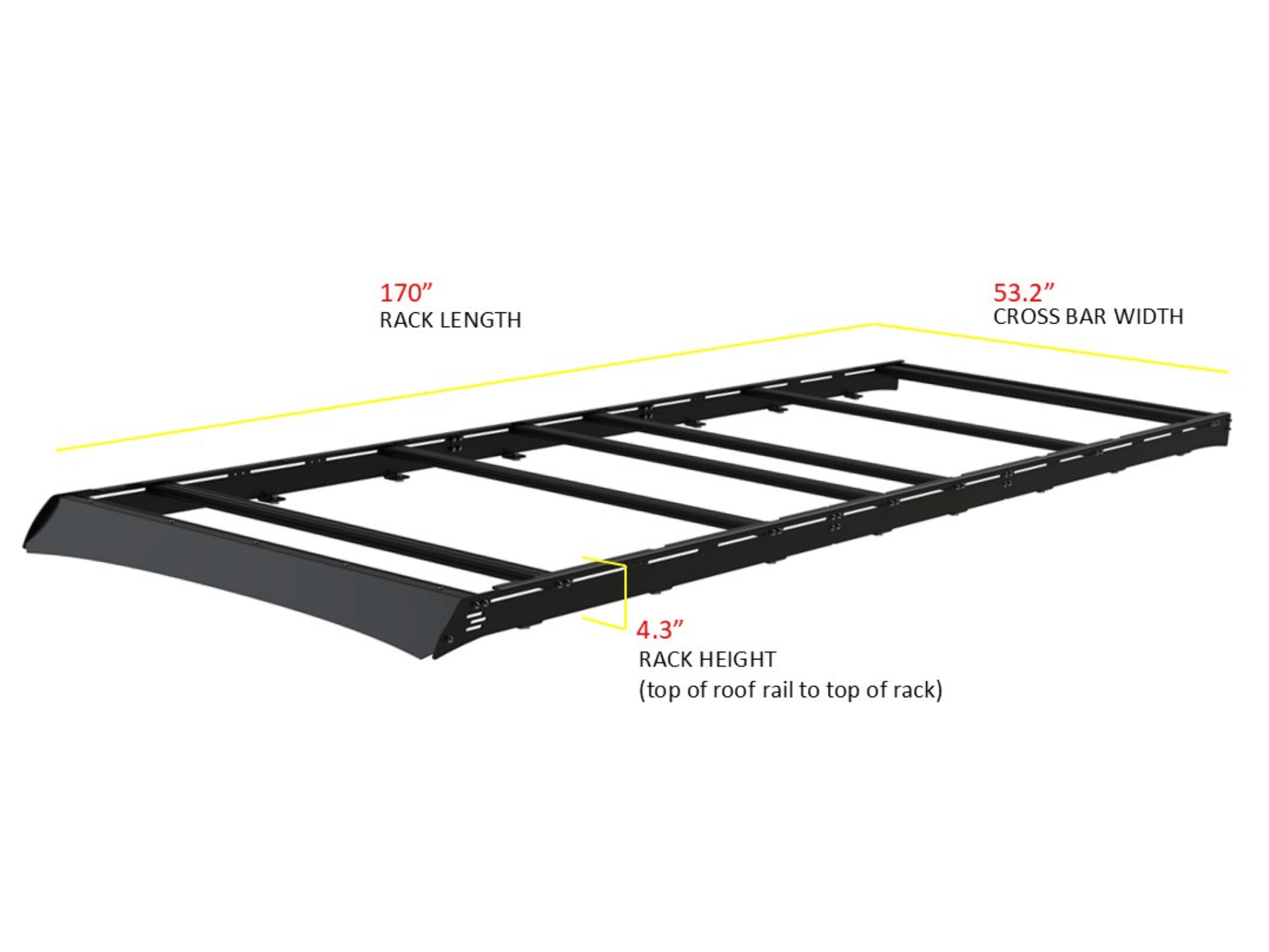 WHITE TOP ADVENTURES SPRINTER 170" HIGH ROOF STEALTH 2.0 ROOF RACK SYSTEM