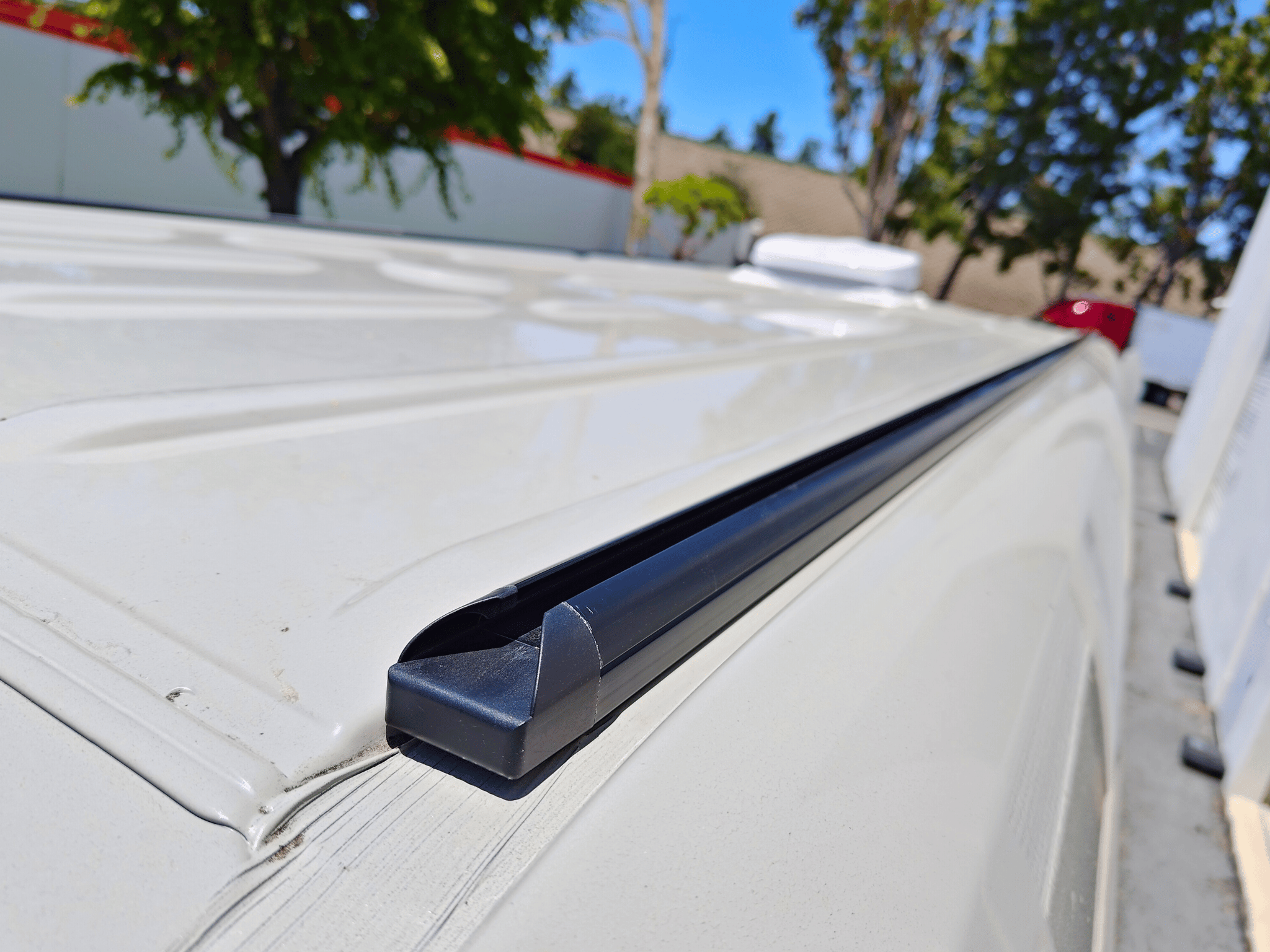 WHITE TOP ADVENTURES SPRINTER 144" ROOF RAIL SYSTEM (2007+) - BLACK ALUMINUM MOUNTING TRACKS