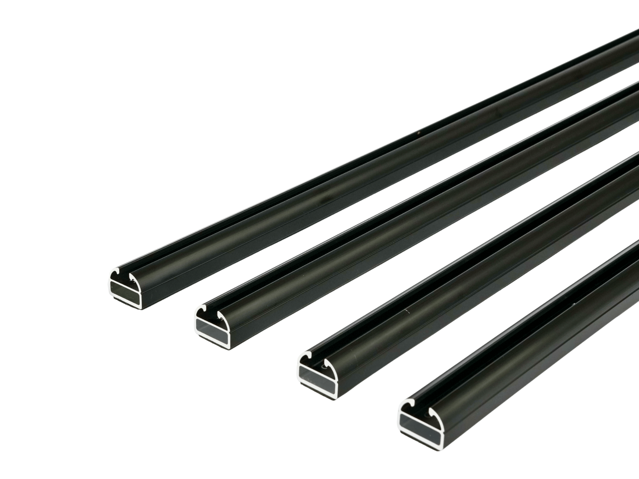WHITE TOP ADVENTURES SPRINTER 144" ROOF RAIL SYSTEM (2007+) - BLACK ALUMINUM MOUNTING TRACKS