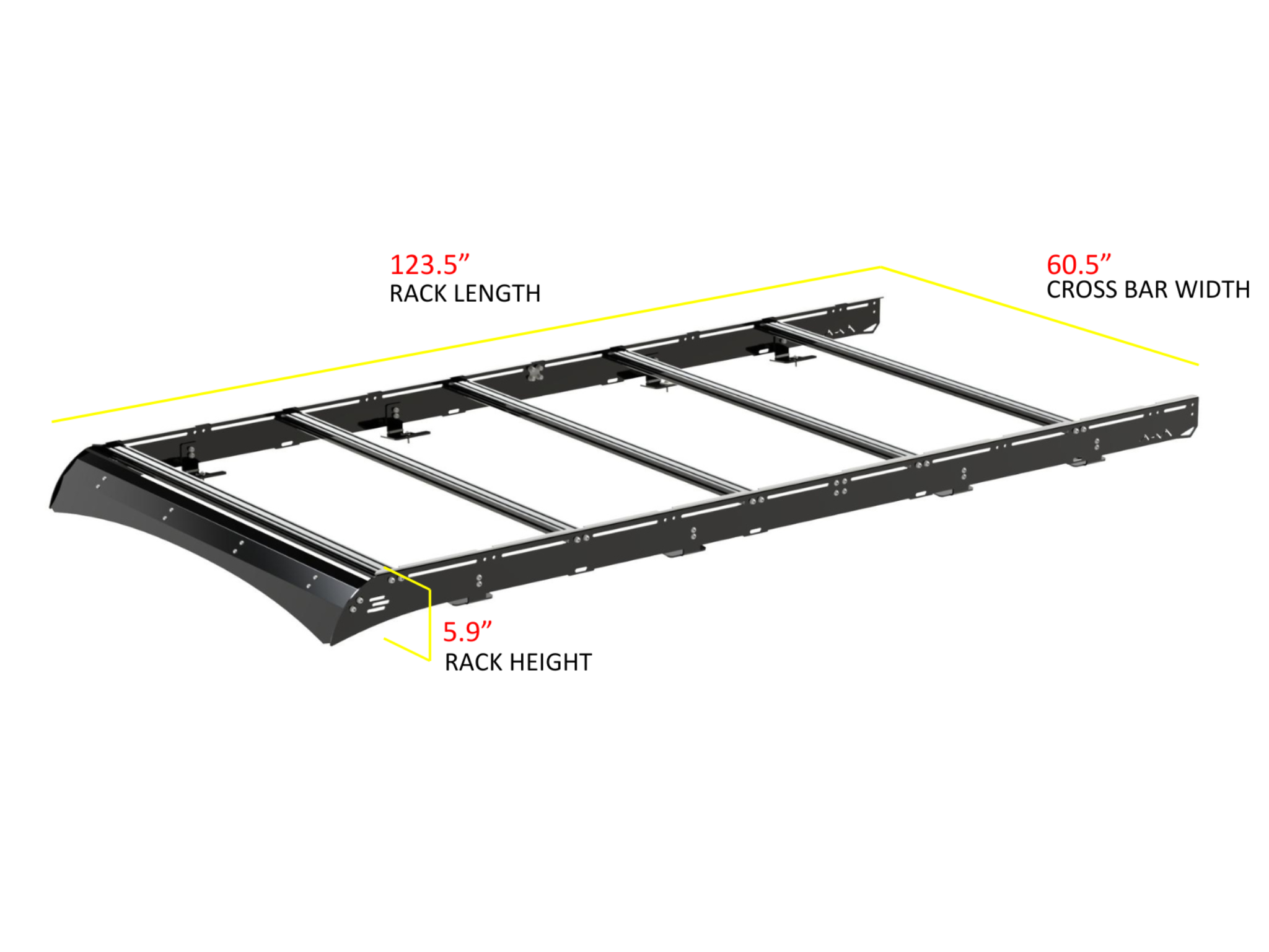 WHITE TOP ADVENTURES 148" HIGH ROOF STRATA ROOF RACK (10-SERIES 80/20 PLATFORM)