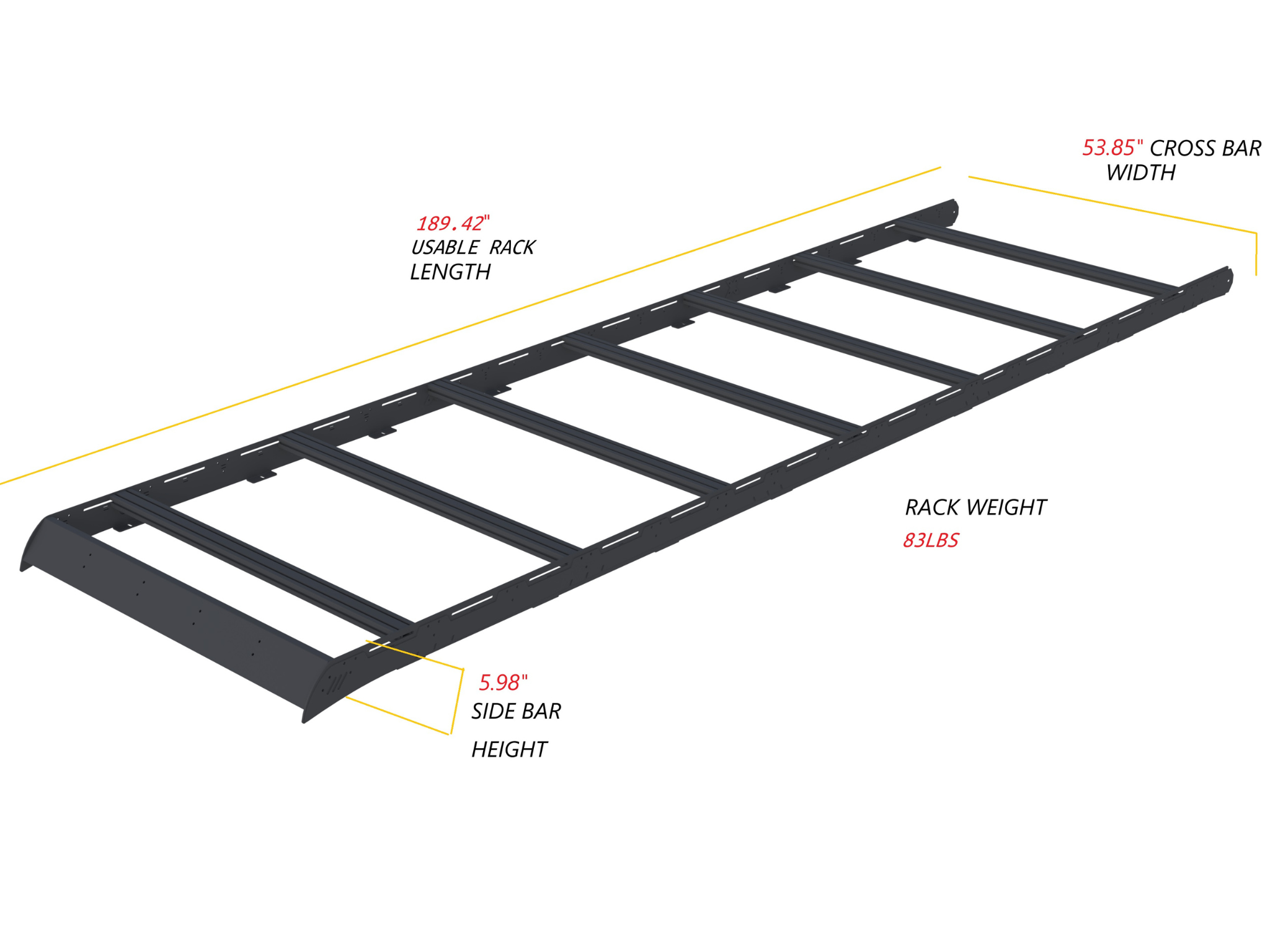 WHITE TOP ADVENTURES® SPRINTER STRATA ROOF RACK SYSTEM (8-CROSSBAR EDITION)
