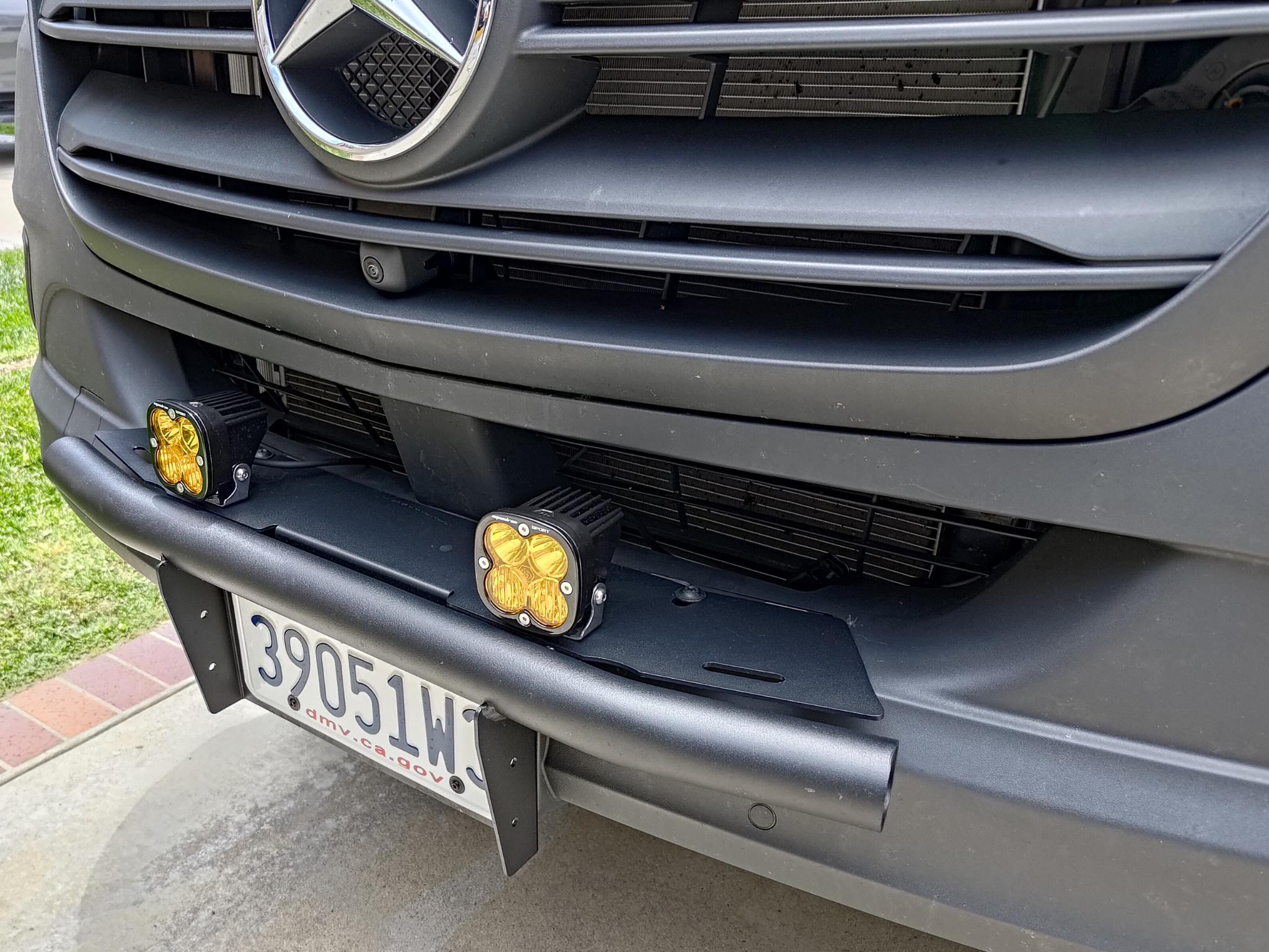 WHITE TOP ADVENTURES® SPRINTER FRONT BUMPER NUDGE BAR LIGHT MOUNT (2019+)
