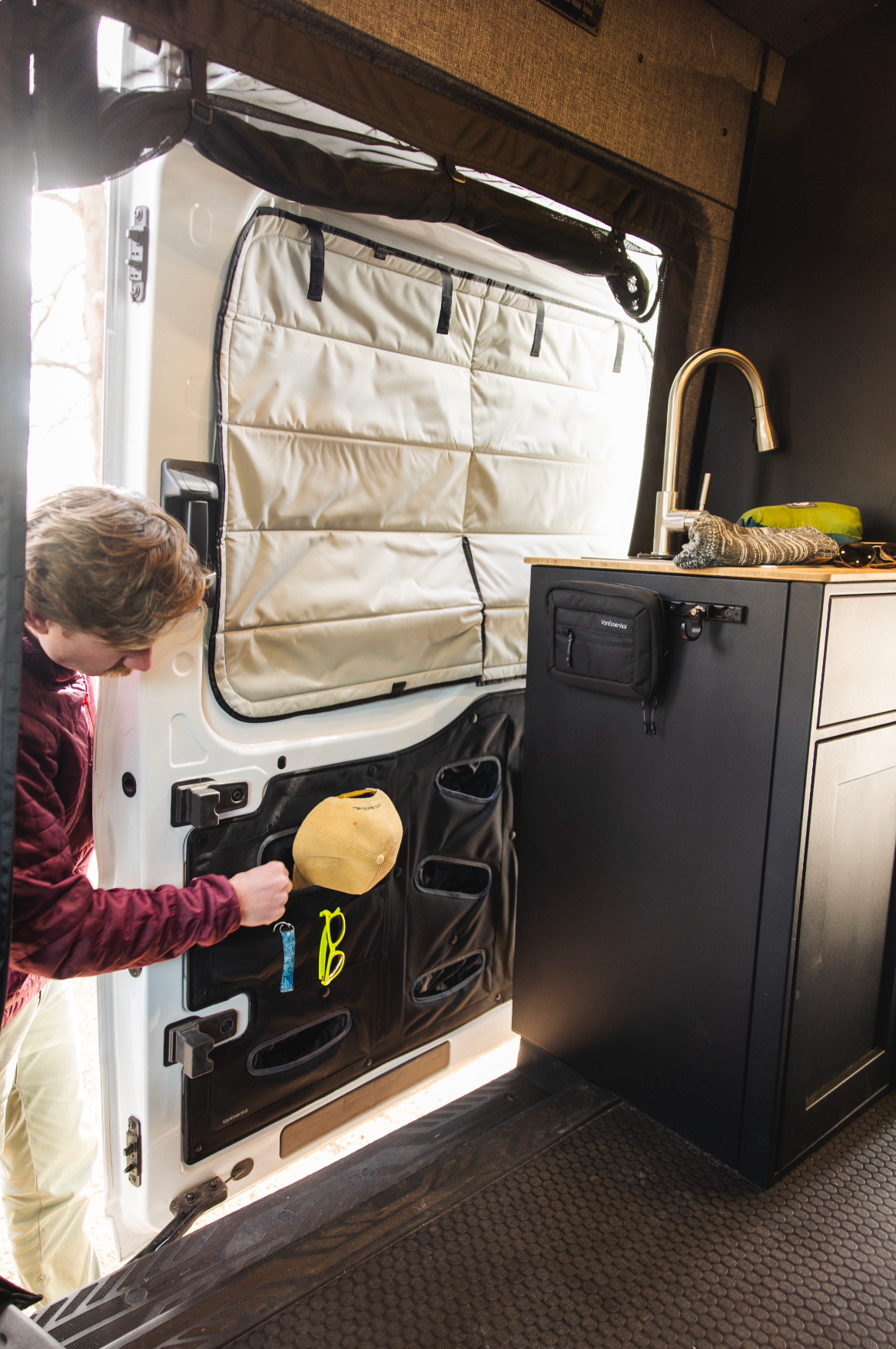 VanEssential Transit Rear Door Lower Storage Panels