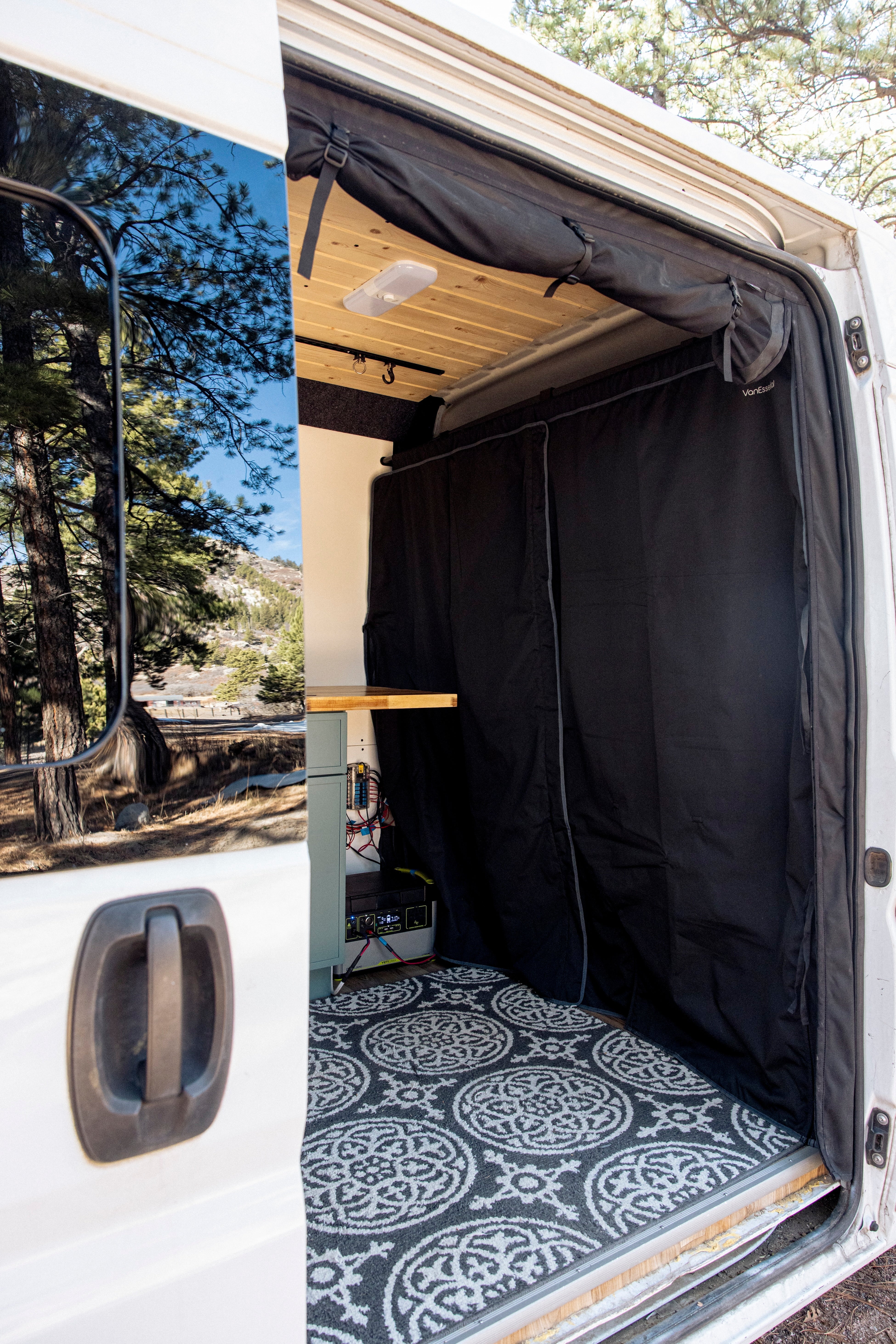 VanEssential Ram Promaster Insulated Privacy Curtain - Insulated Cab Divider