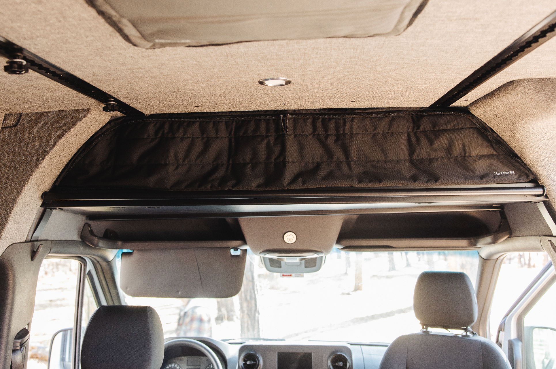 VanEssential Mercedes Sprinter Headliner Shelf Cover - Secure Overhead Storage