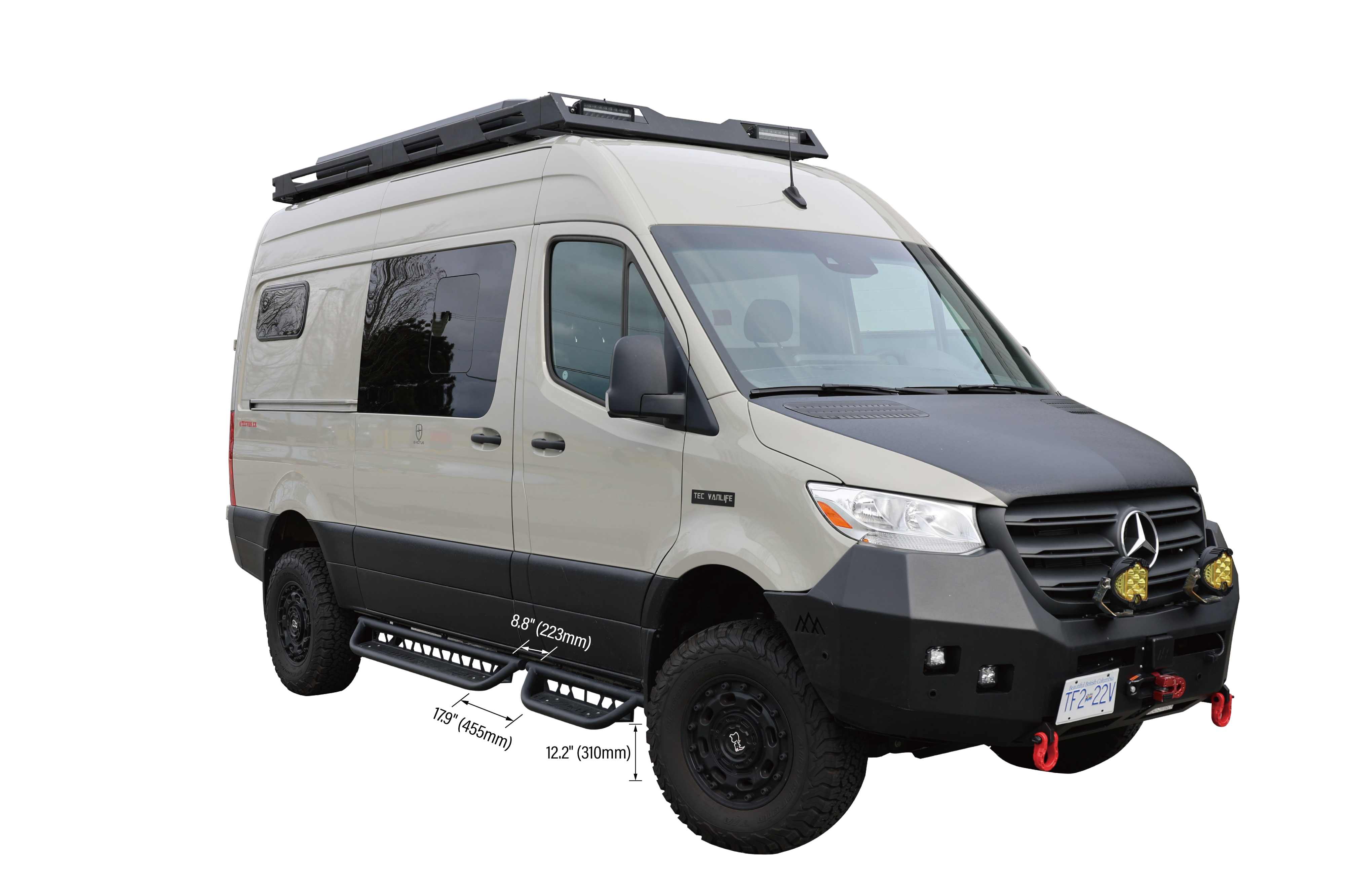 Tec Vanlife Sprinter Running Boards - Modular Drop-Down