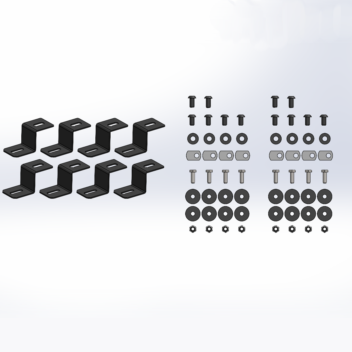 WEEKENDER OUTDOORS FLUSH SOLAR PANEL MOUNTING BRACKETS