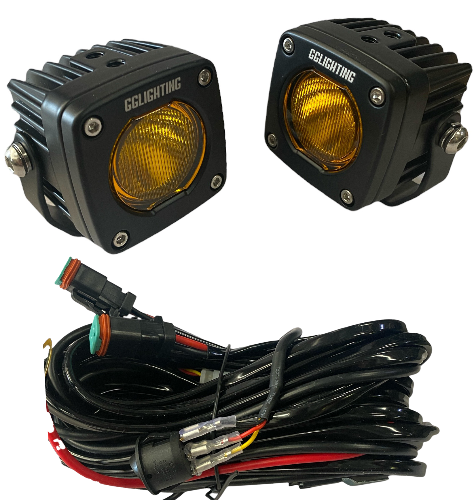 GGLighting GP5 Offroad LED Pod Bundle With Free Wiring Harness - Off-Road LED Pod Bundle