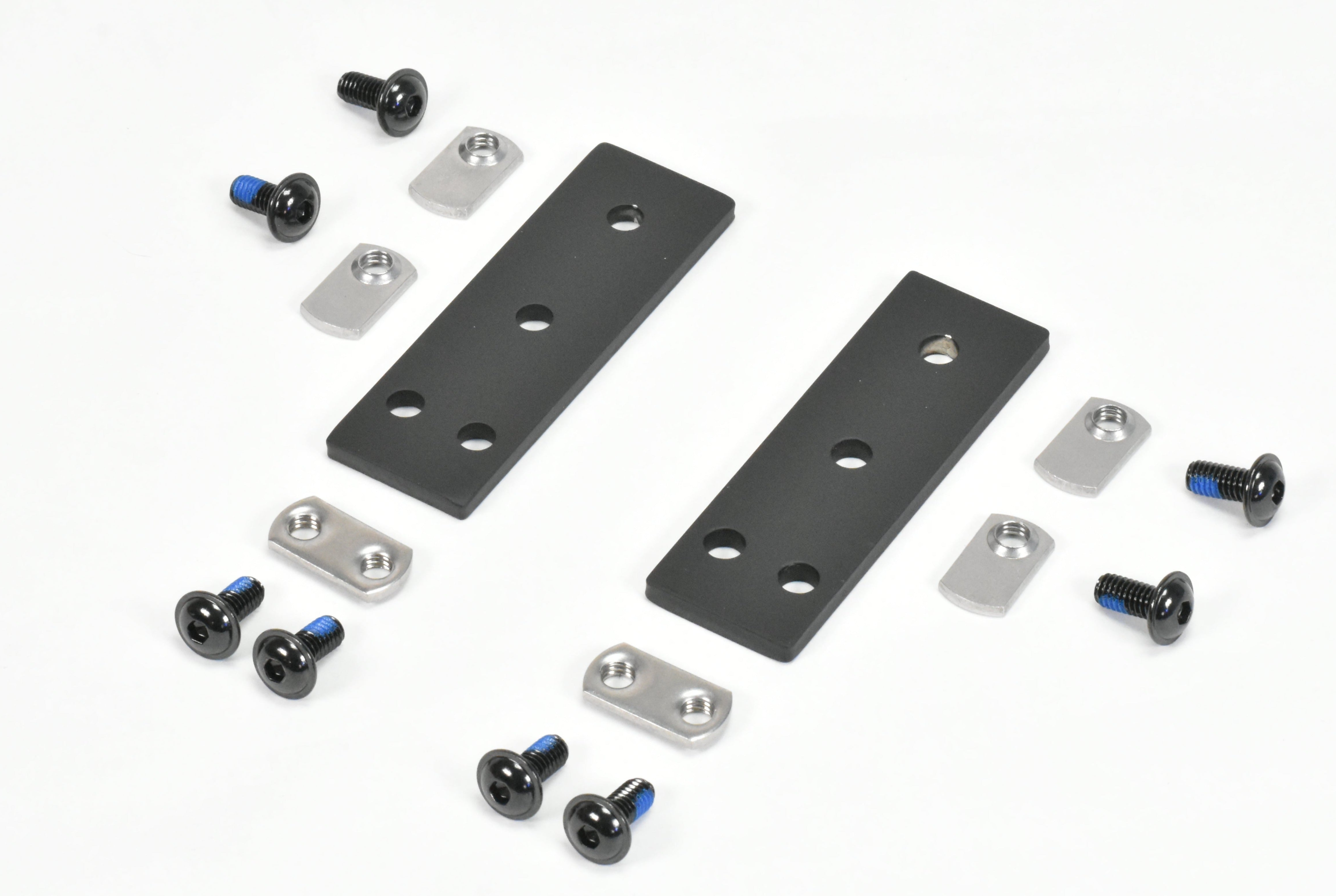 Unaka Gear Co. Narrow Crossbar Connector Kit - 8020 style racks - Black - Exterior Crossbar Hardware