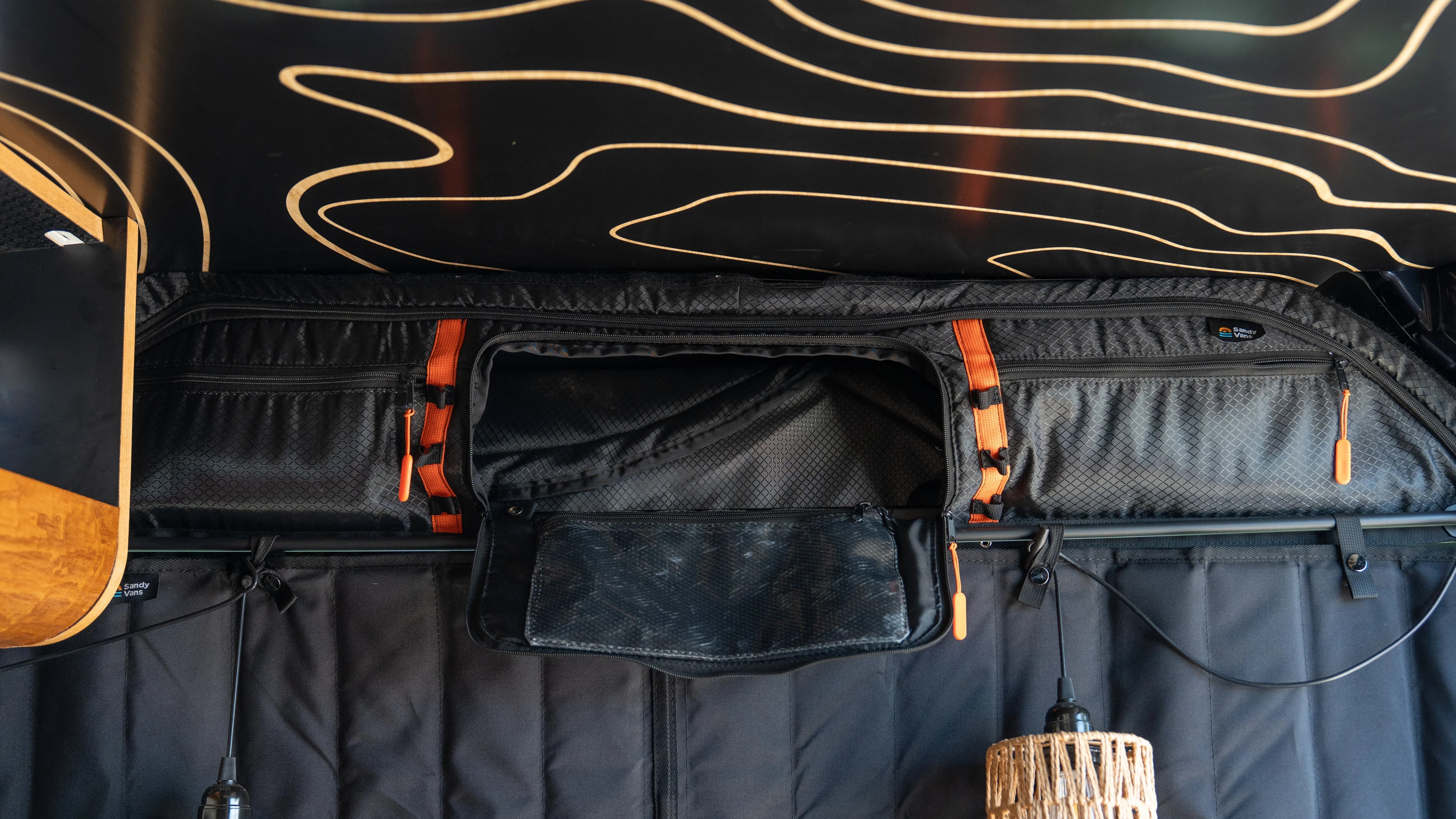 Sandy Vans Sprinter Van Overhead Shelf Storage Bag — Cab Upper Organizer