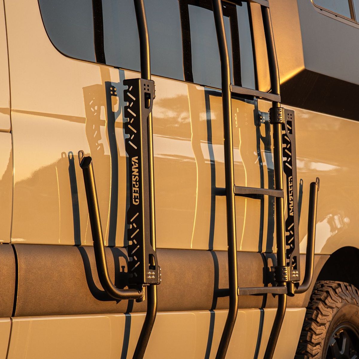 VANSPEED SPRINTER SURF RACK PACKAGE - PREMIUM PIVOTING SIDE-MOUNT BOARD CARRIER