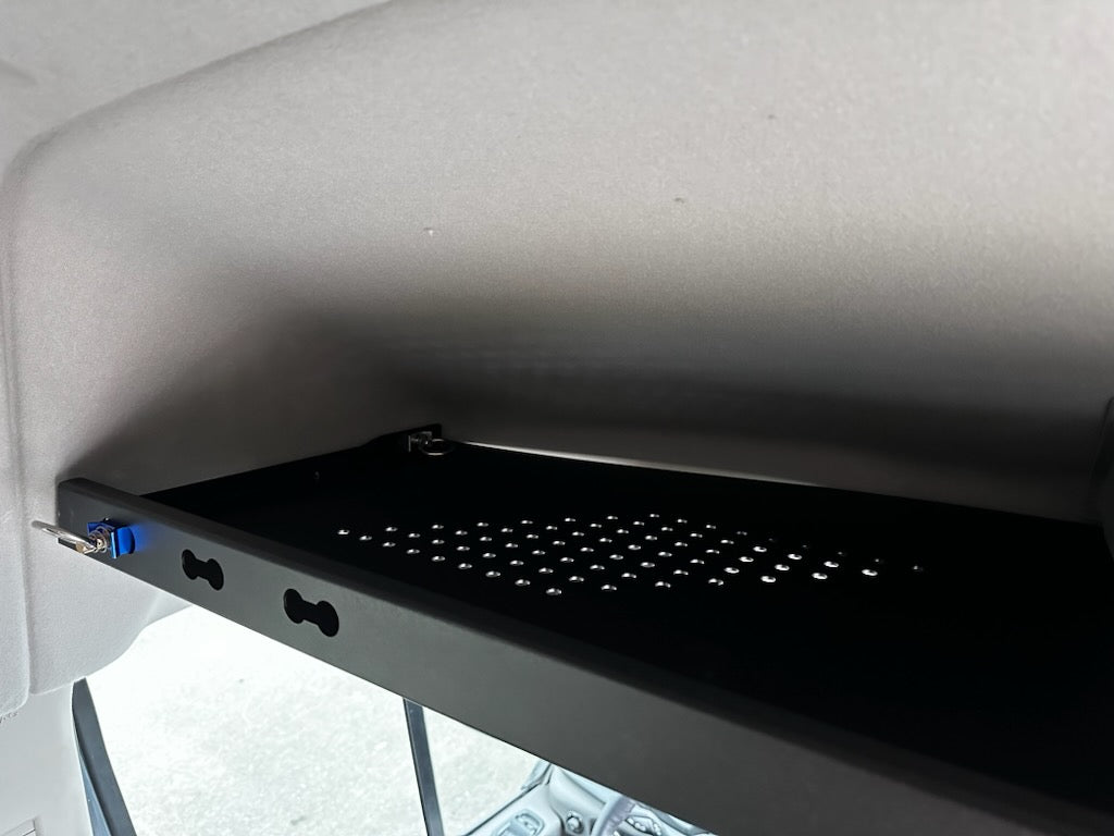 WHITE TOP ADVENTURES TRANSIT OVERHEAD HEADLINER STORAGE SHELF V3.0 (2014-2024)
