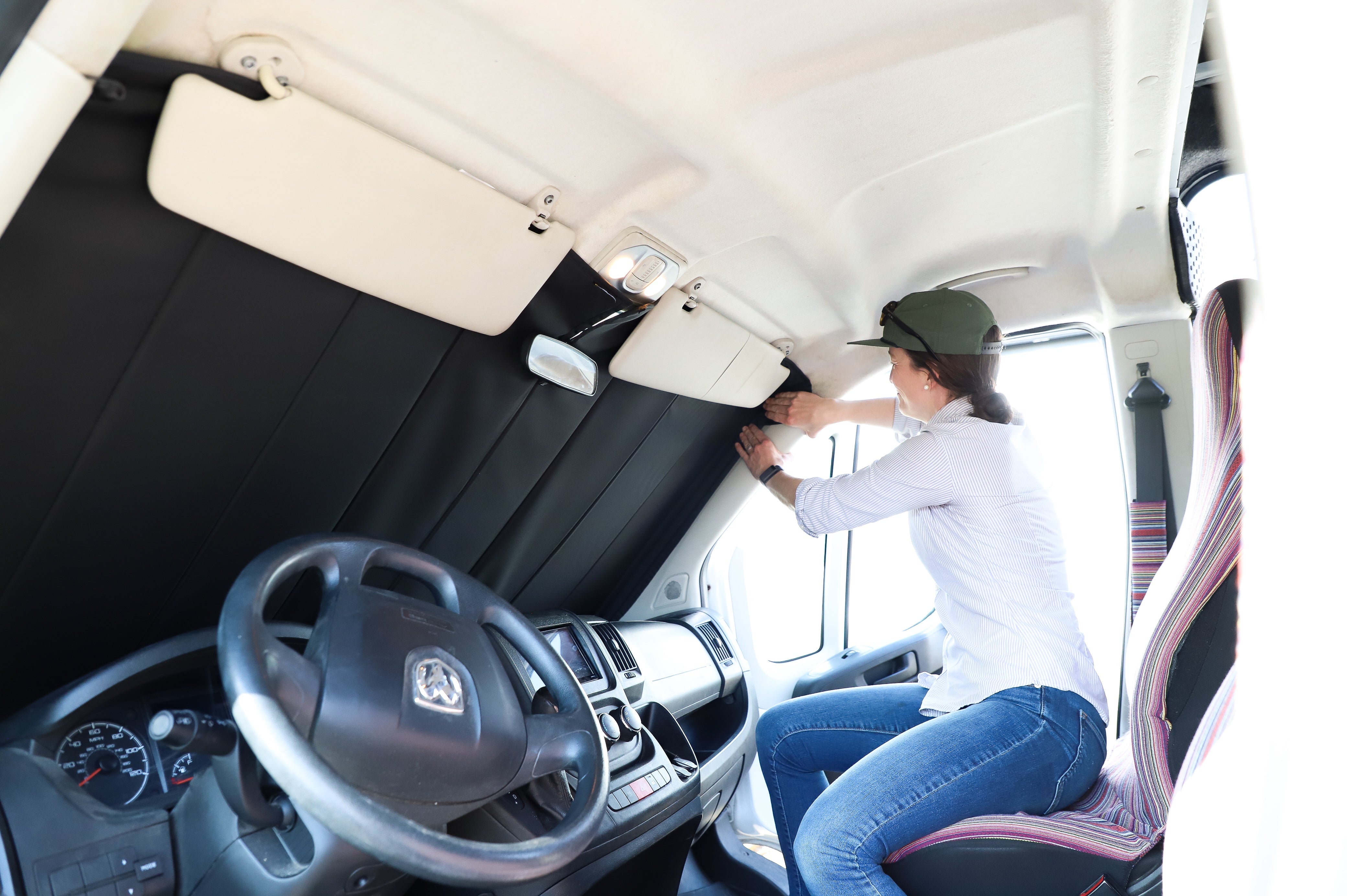 VanEssential Ram Promaster Reflective Front Windshield Cover - Thermal Privacy