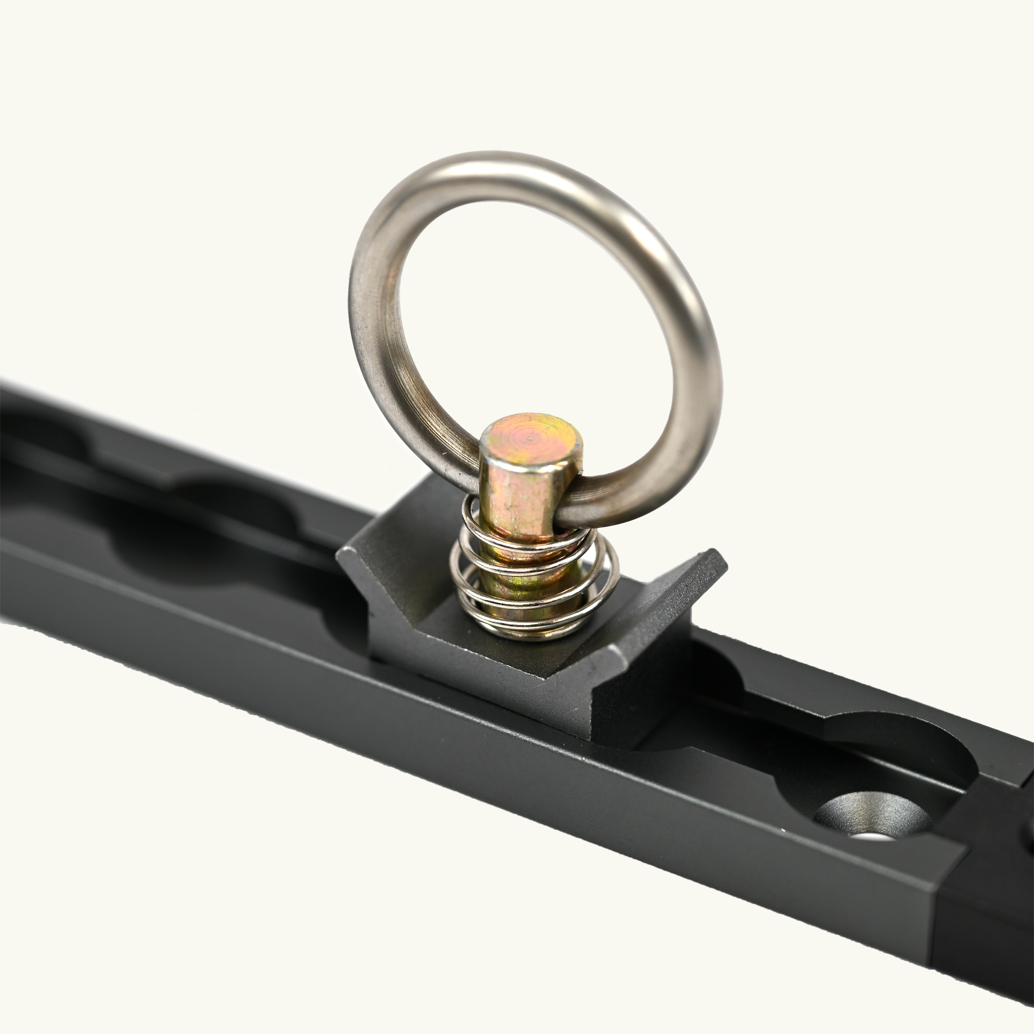 VanEssential Venture L-Track Adjustable Single Stud with Stainless Steel Ring (4 Pack) - Adjustable L-Track Hardware
