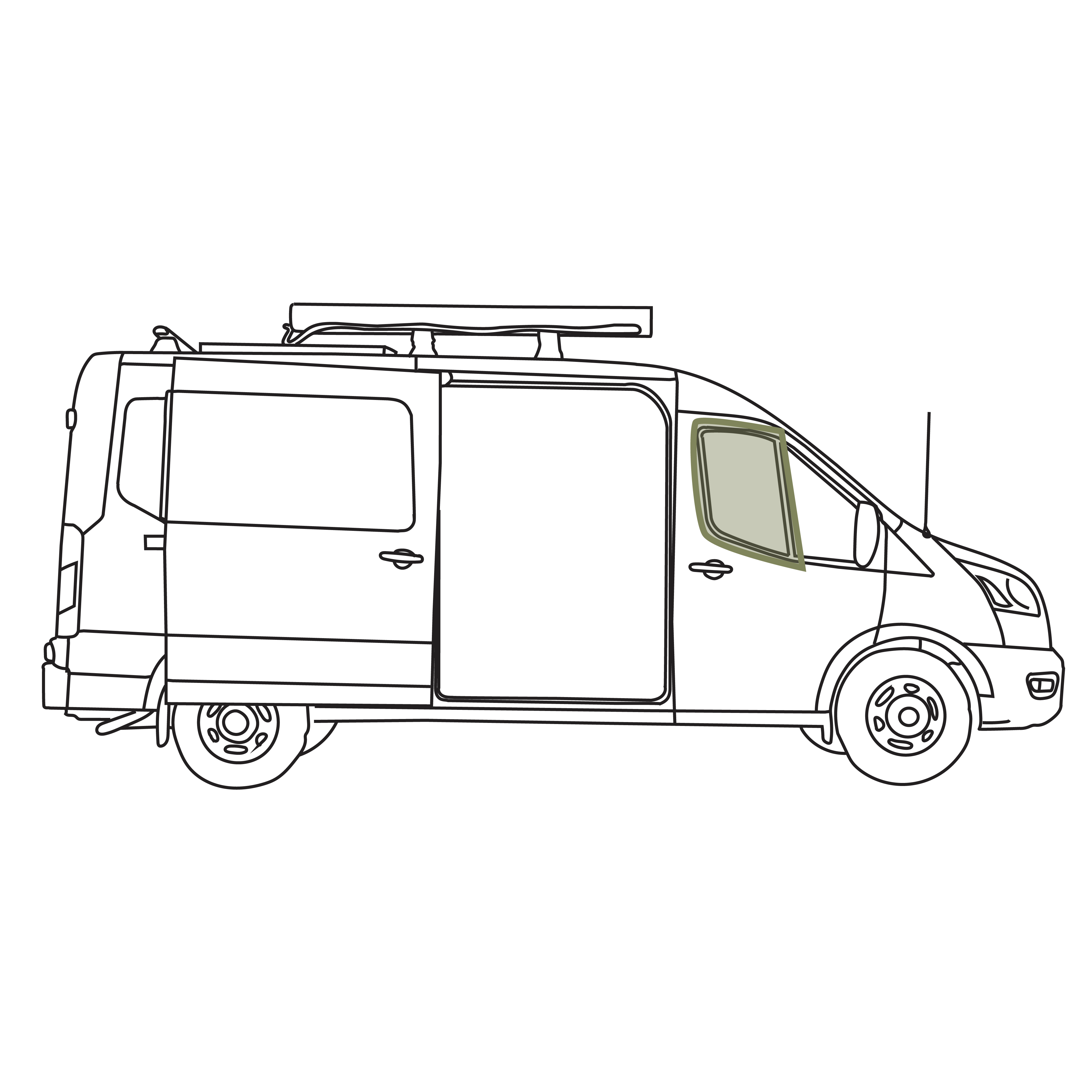 VanEssential Ford Transit Bug Screen - Front Door (Pair) - Pest-Free Airflow