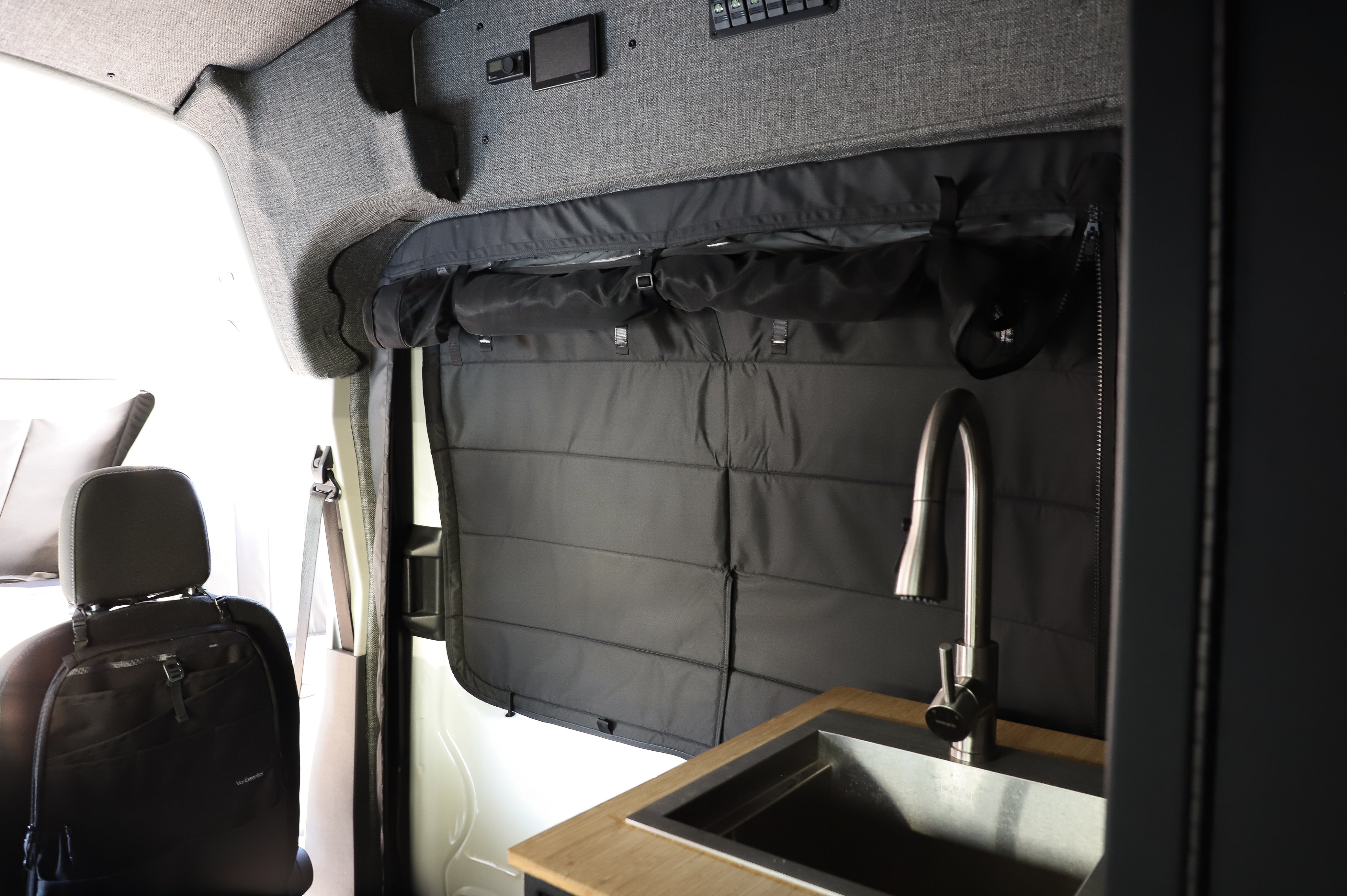 VanEssential Ford Transit Stealth Sliding Door Window Cover - Thermal Privacy