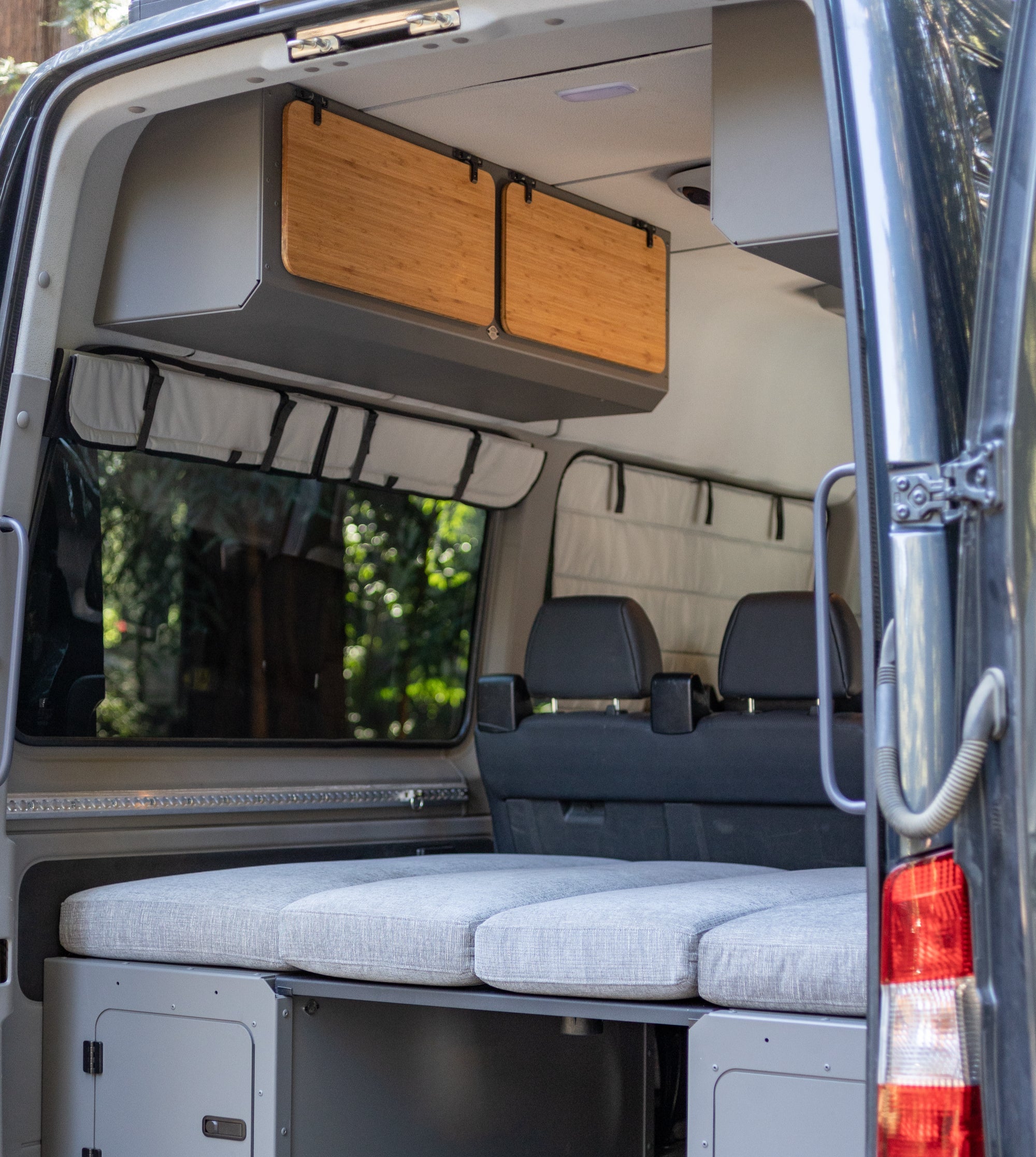 VanEssential Mercedes Sprinter Stealth Passenger Van Rear Qtr Window Covers - Thermal Privacy