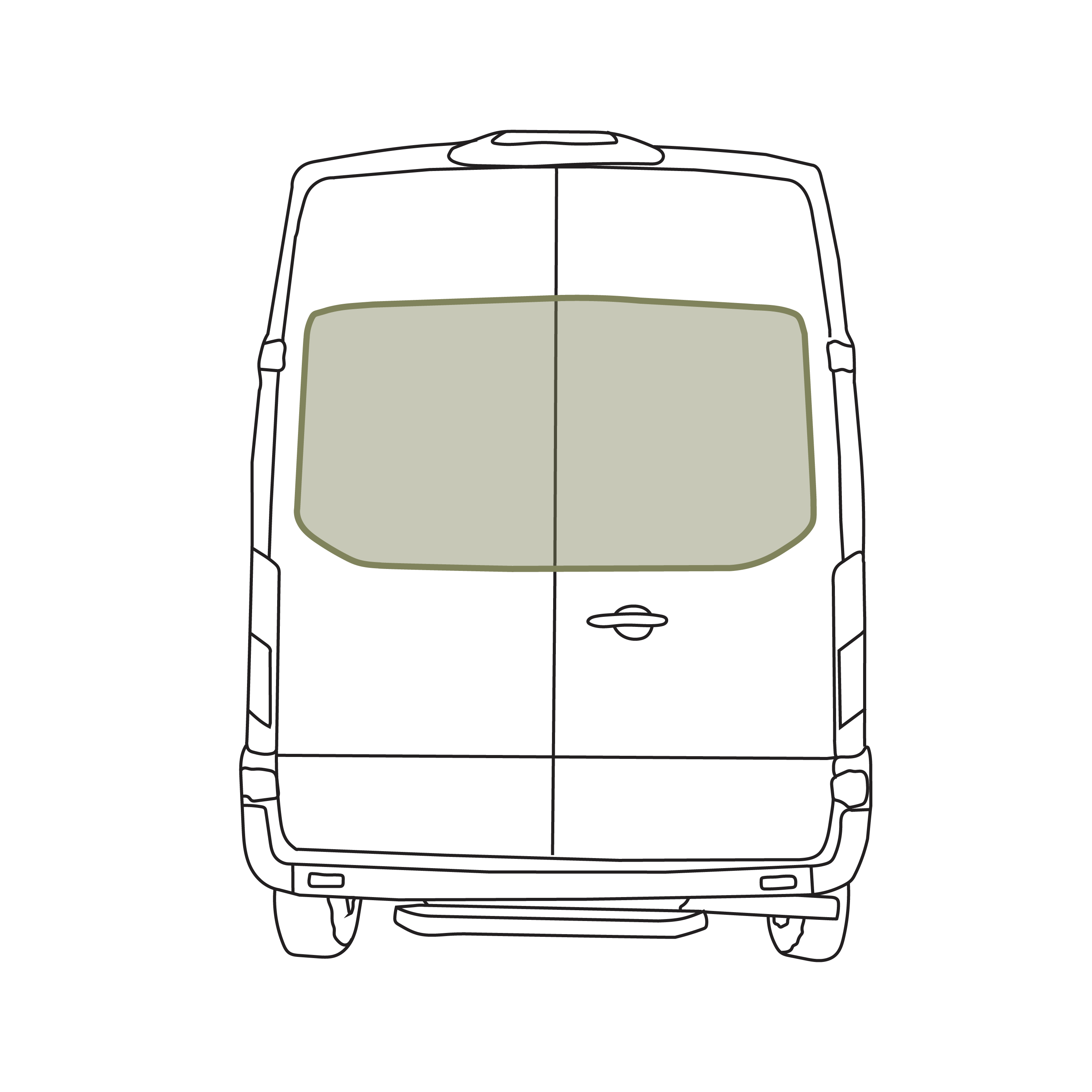 VanEssential Transit Insulated Front Door Magnetic Window Covers