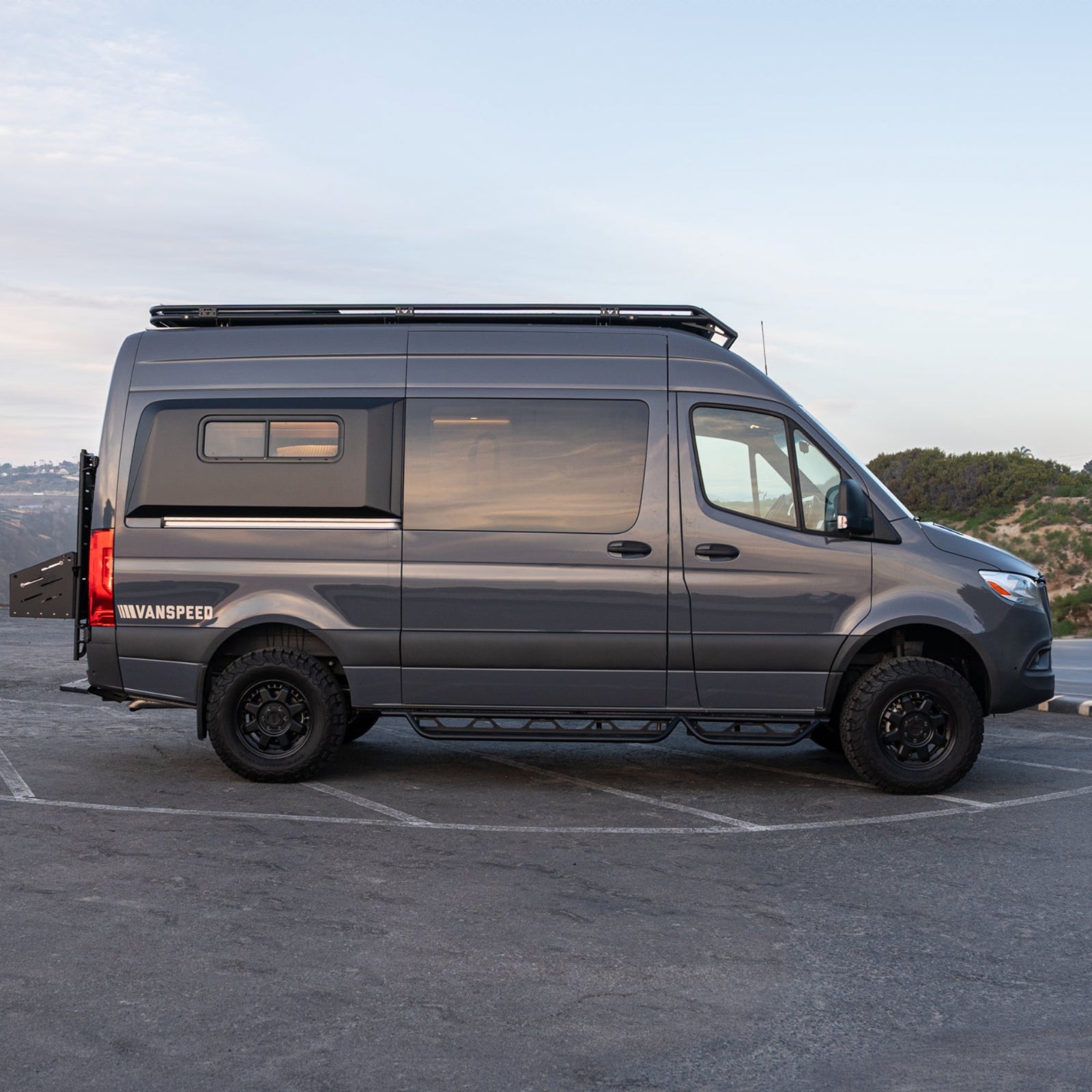 VANSPEED SIDE STEPS & HIGH-TRACTION RUNNING BOARDS