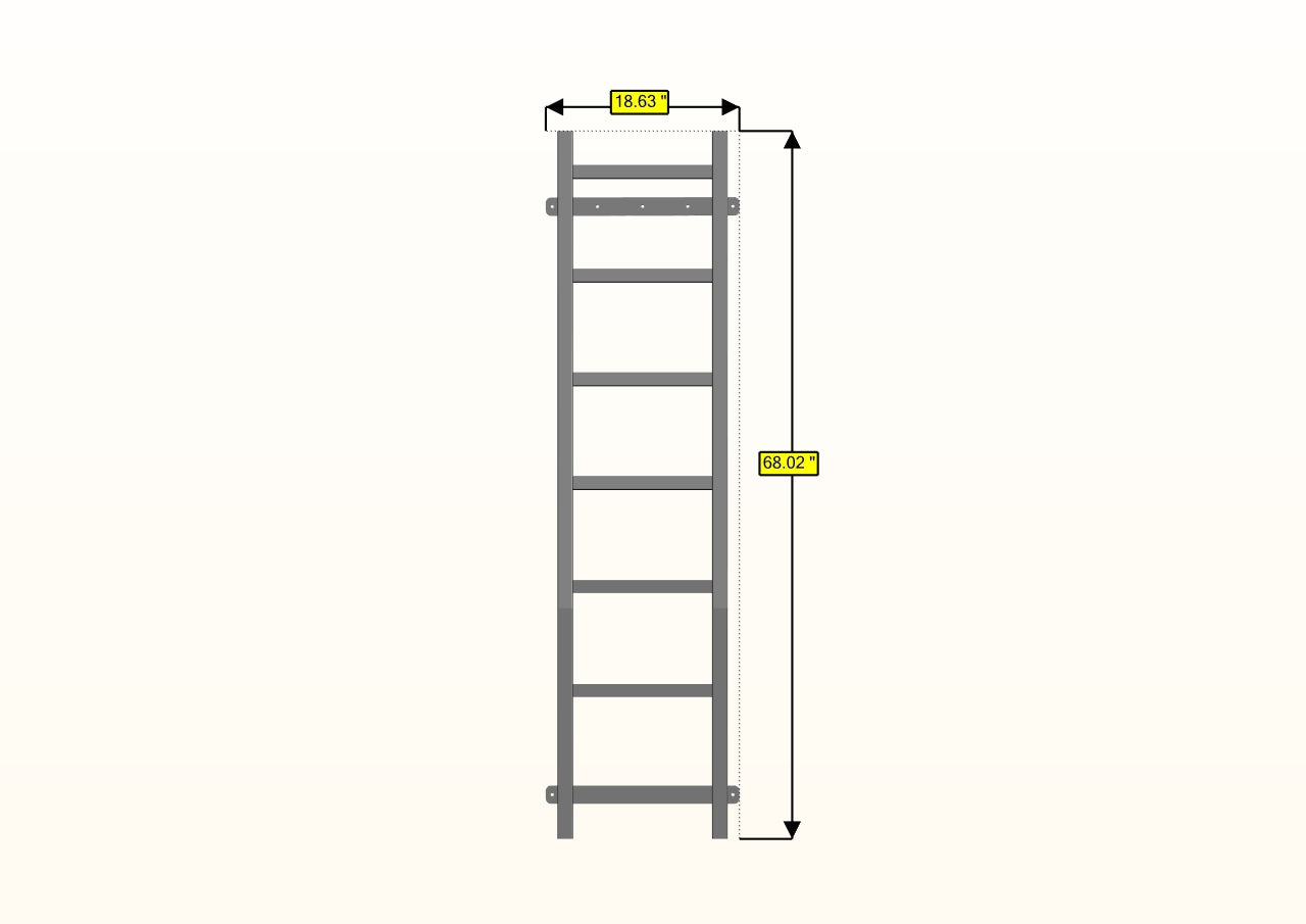 RB Components 2007+ Sprinter High-Roof Rear Ladder - Driver Side