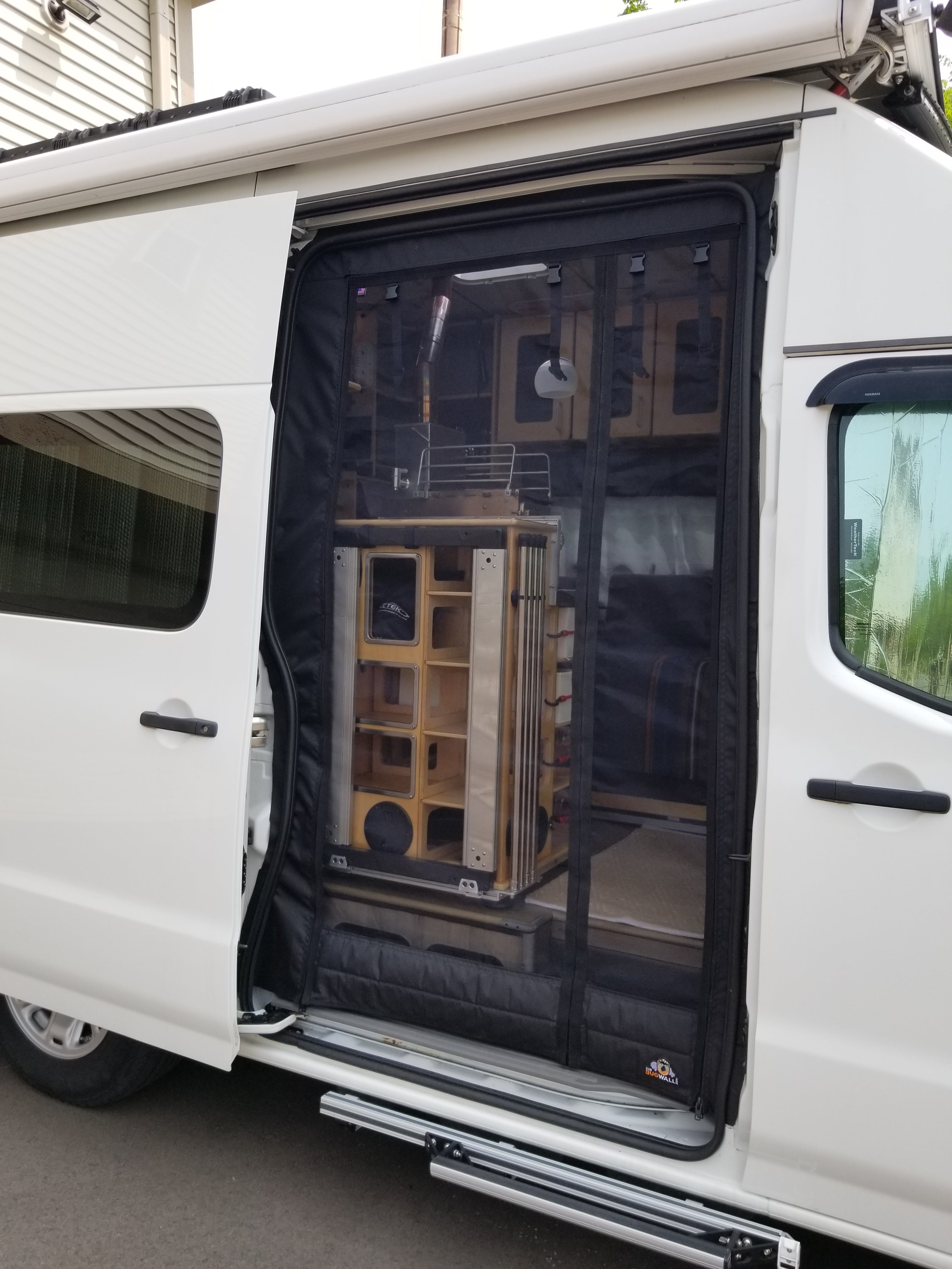 The Bug Wall Nissan NV Sliding Door Screen - Custom Entry