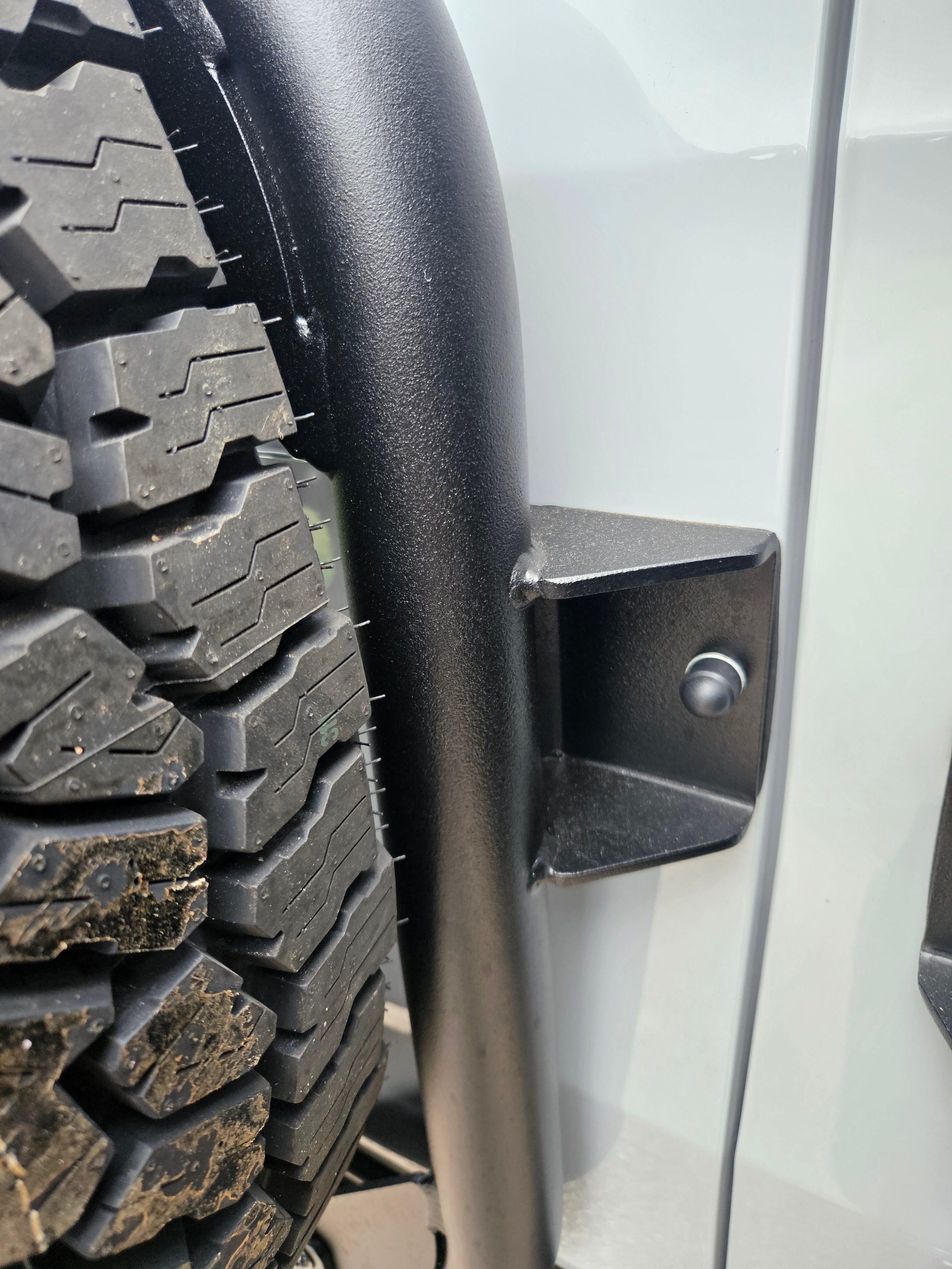 ROVER VANS REAR DOOR LADDER & TIRE CARRIER (TRANSIT 2015+) - ALUMINUM 2025 EDITION