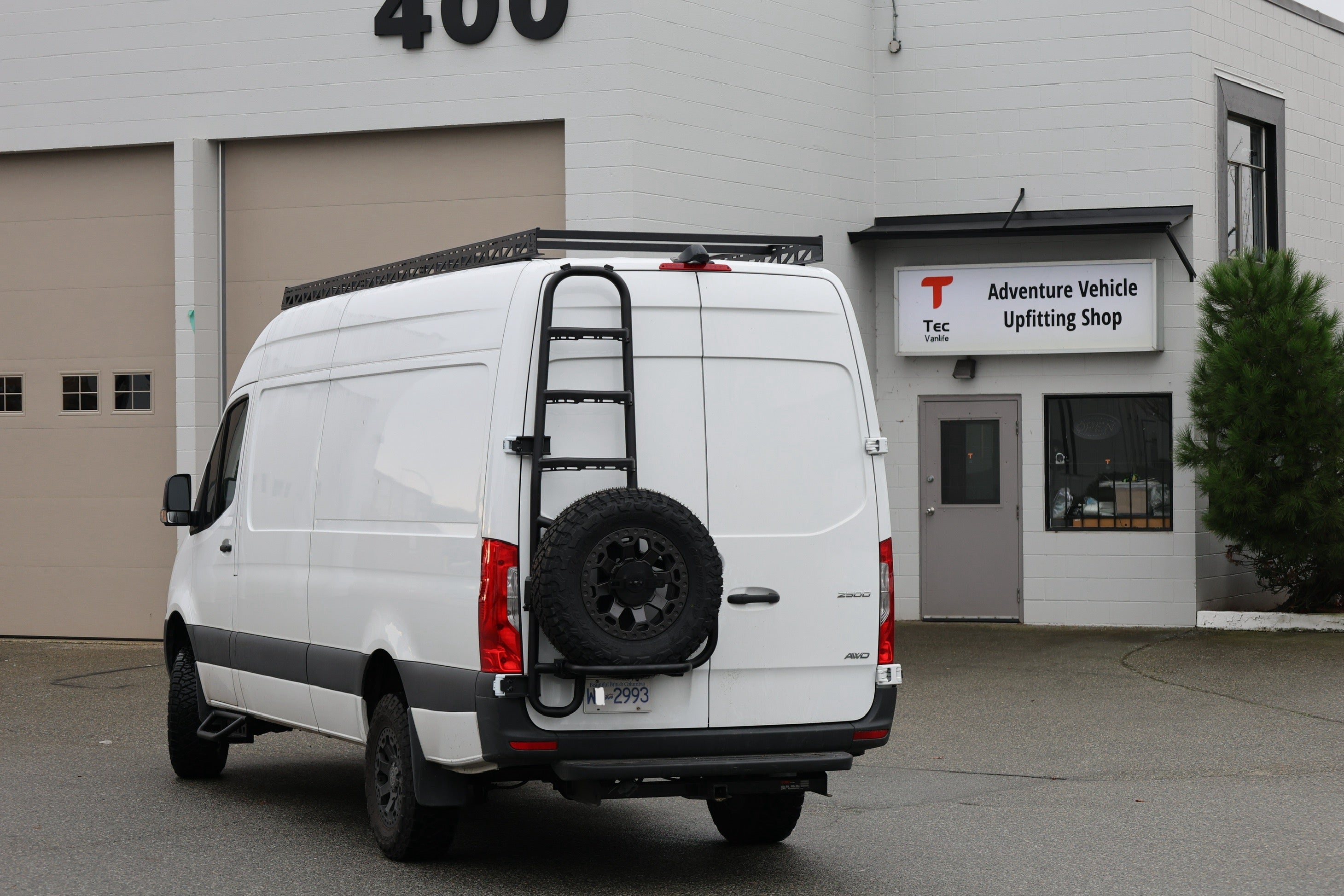 Tec Vanlife 2019+ Sprinter Tire Ladder - Two-in-One Access