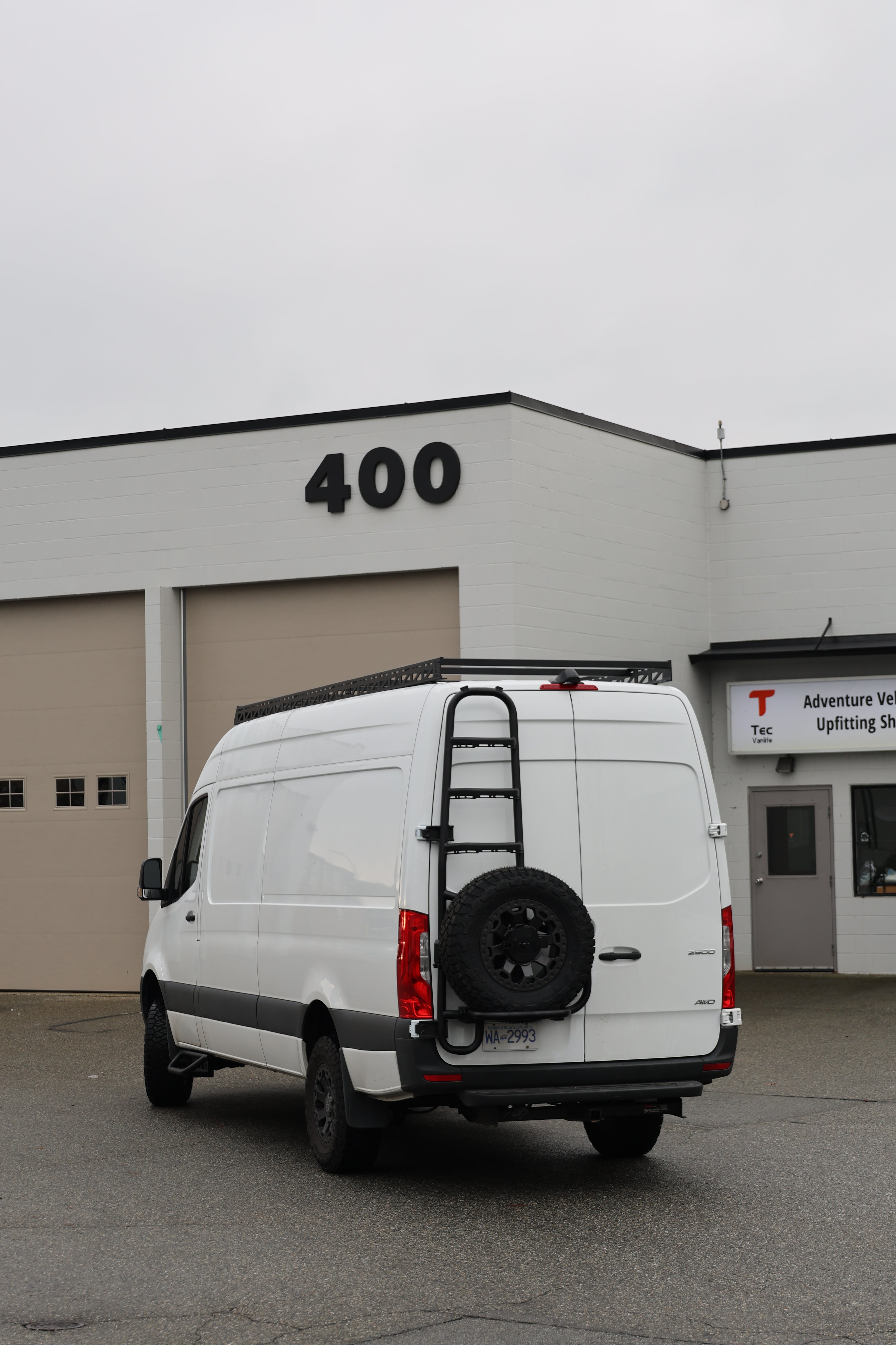 Tec Vanlife 2019+ Sprinter Tire Ladder - Two-in-One Access