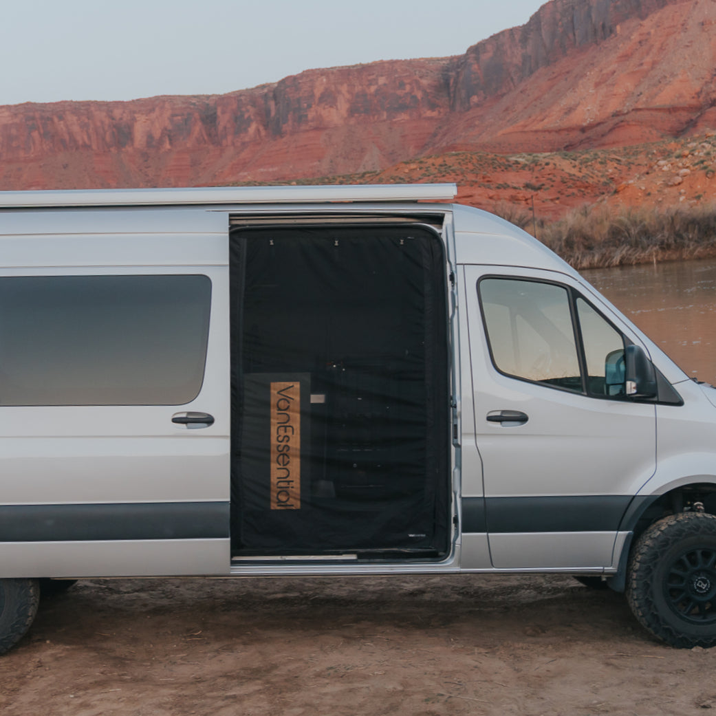 VanEssential Mercedes Sprinter Bug Screen - Sliding Door - Sealed Slider Airflow
