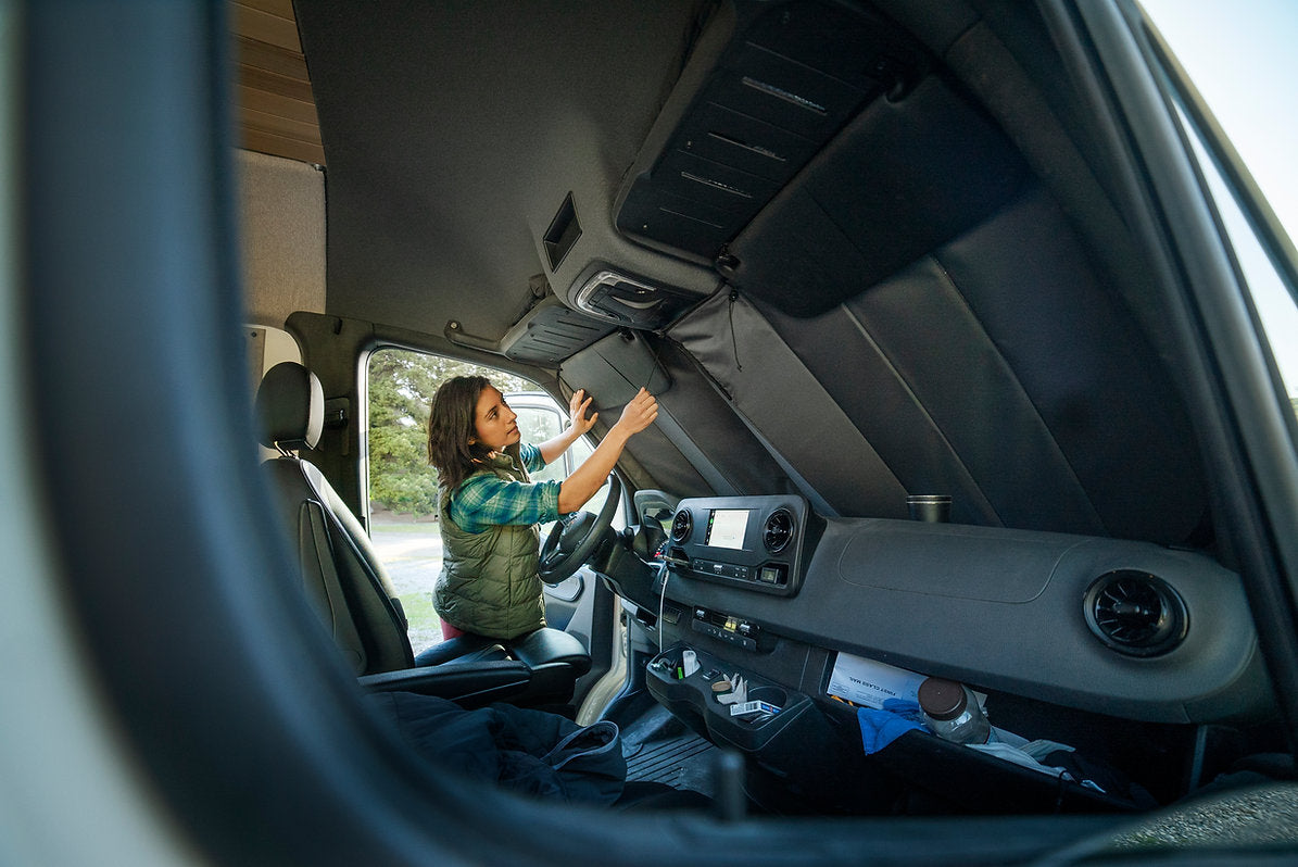 VanEssential Mercedes Sprinter Reflective Front Windshield Cover - Thermal Privacy