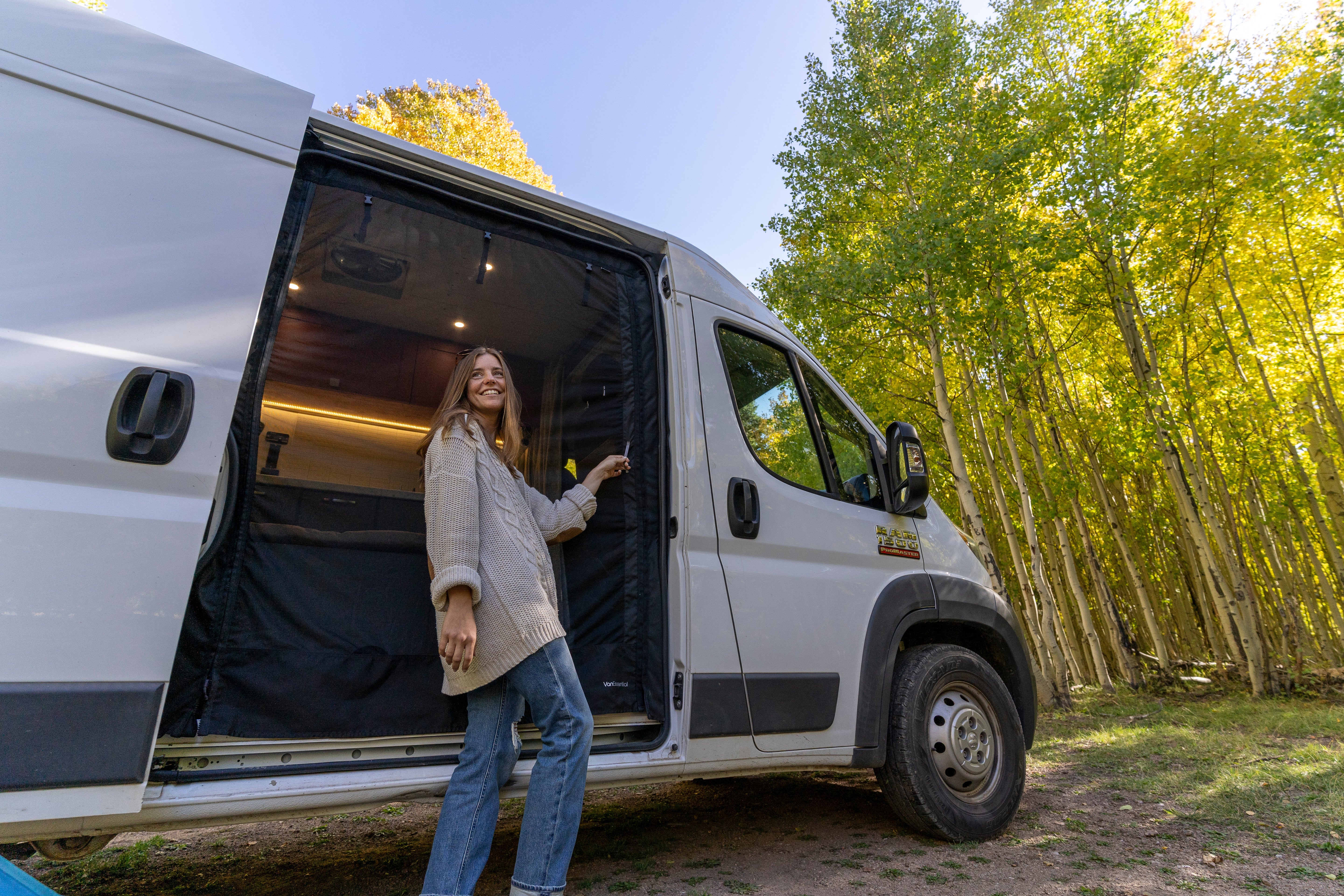 VanEssential Ram Promaster Bug Screen - Sliding Door - Sealed Slider Airflow