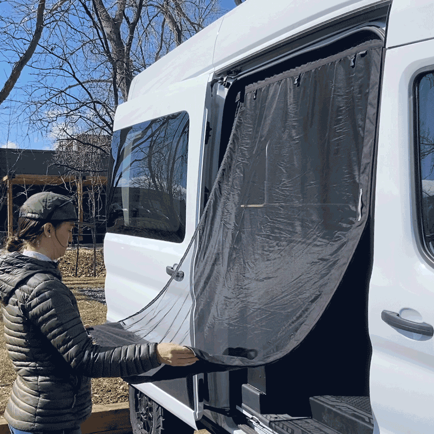 VanEssential Ford Transit Bug Screen - Sliding Door - Sealed Slider Airflow