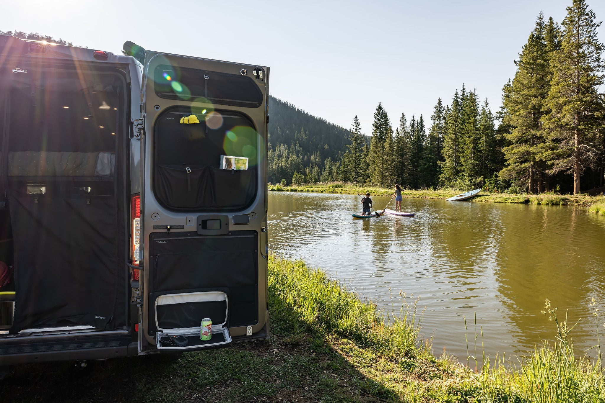 VanEssential Ram Promaster Lower Rear Door Storage Panels (Rear) - Rear-Door Organization