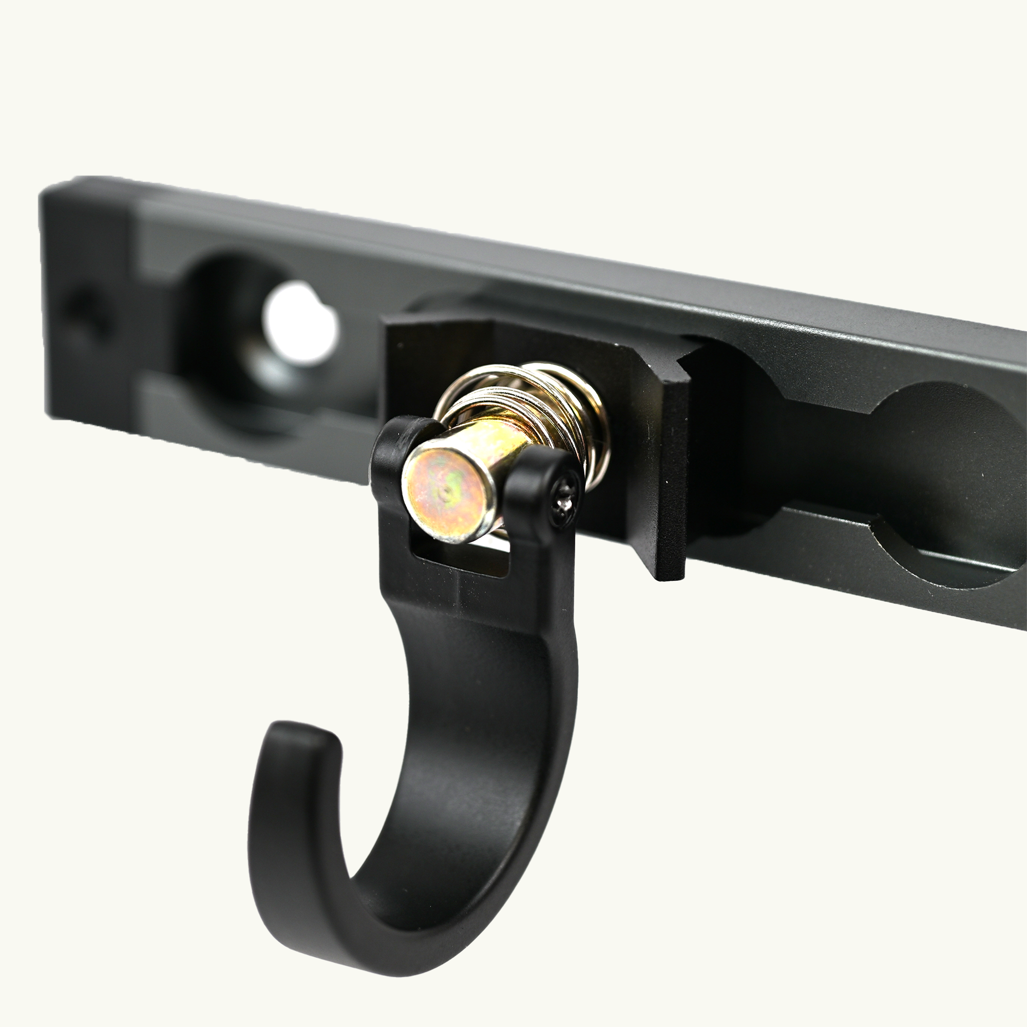 VanEssential Venture L-Track Spring Loaded Single Stud with Hook (2 Pack) - Adjustable L-Track Hardware