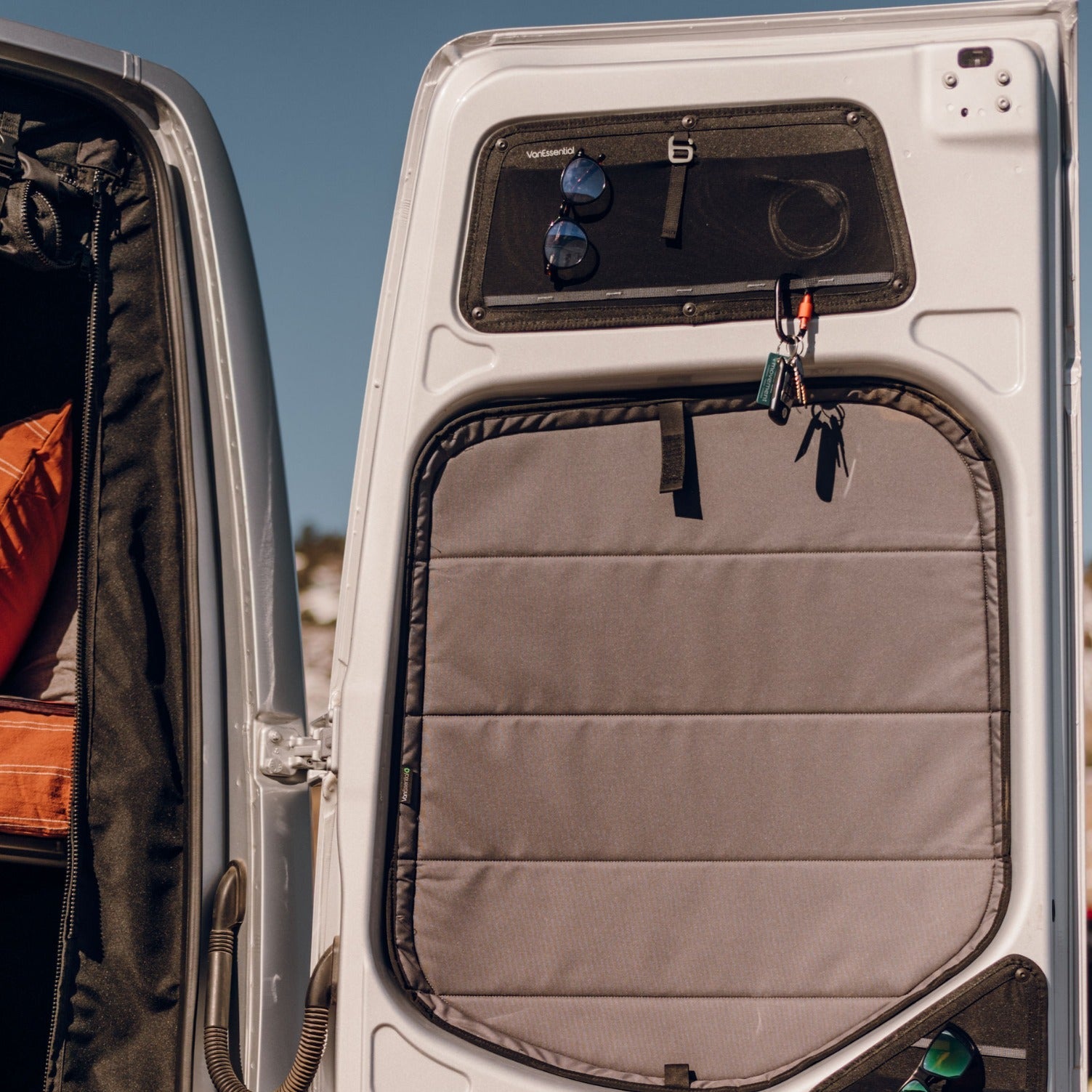 VanEssential Mercedes Sprinter Upper Rear Door Storage Panels (Pair) - Rear-Door Organization