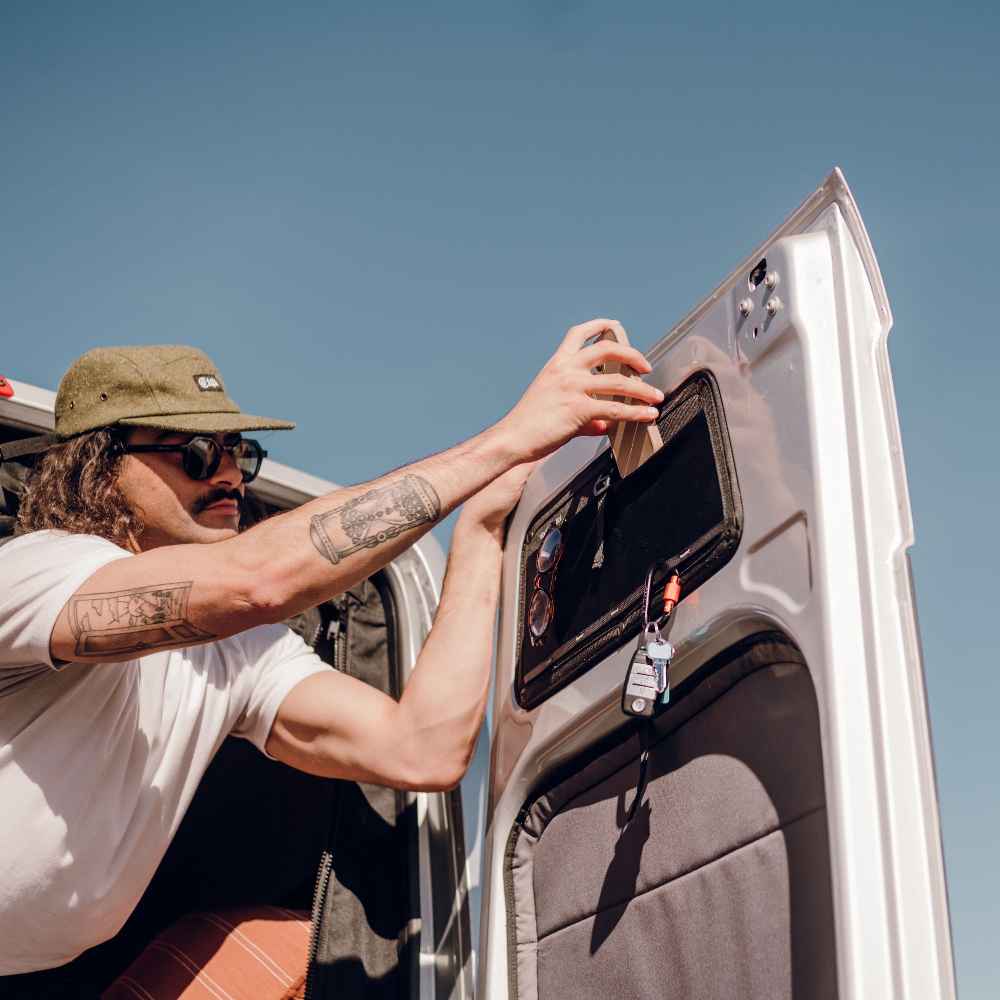 VanEssential Mercedes Sprinter Upper Rear Door Storage Panels (Pair) - Rear-Door Organization