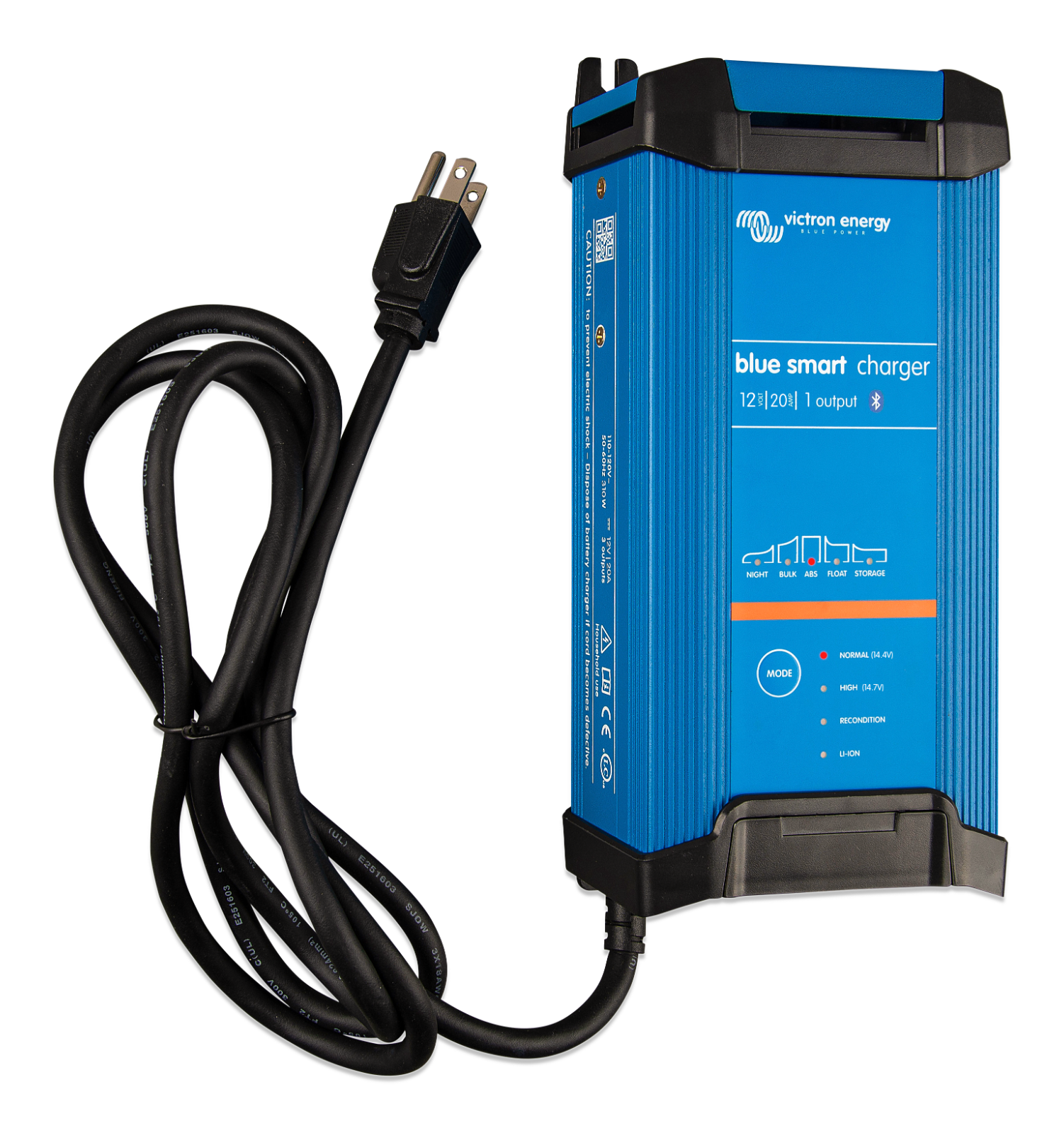 Victron BPC122045102 Blue Smart IP22 Charger 12/20(1) 120V NEMA 5-15 - Shore-Power Battery Charging