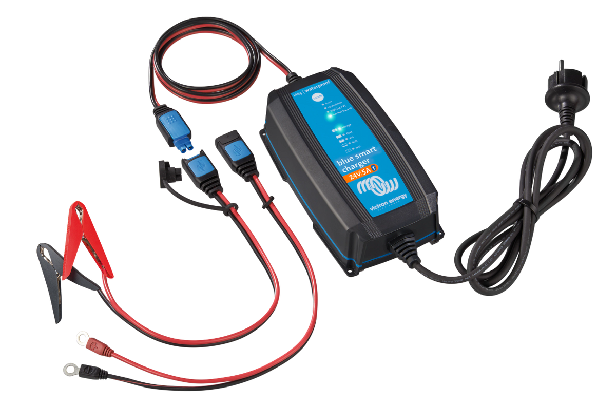 Victron BPC240531104R Blue Smart IP65 Charger 24 Volt 5 Amp + DC connector - Shore-Power Battery Charging