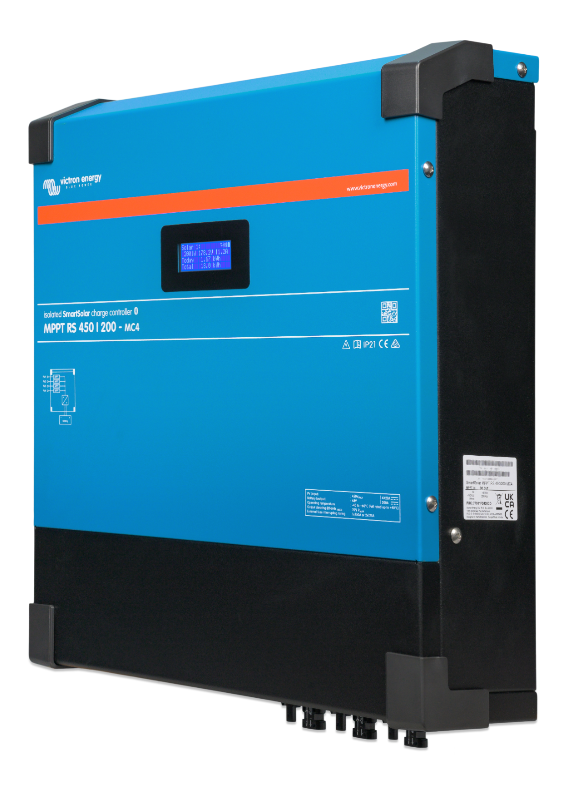 Victron SCC145120510 SmartSolar MPPT RS 450/200-MC4 - Solar Charge Control